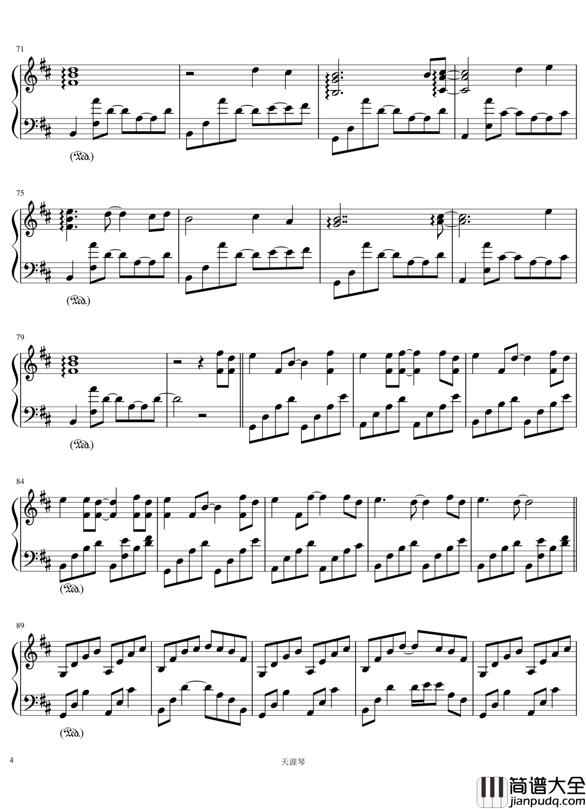 Take_me_hand钢琴谱_钢琴独奏_DAISHI_DANCE