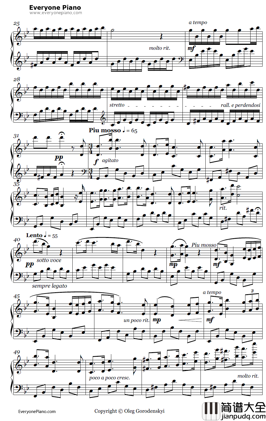 Today_I'm_the_same_as_ever钢琴谱_OlegGorodenskyi