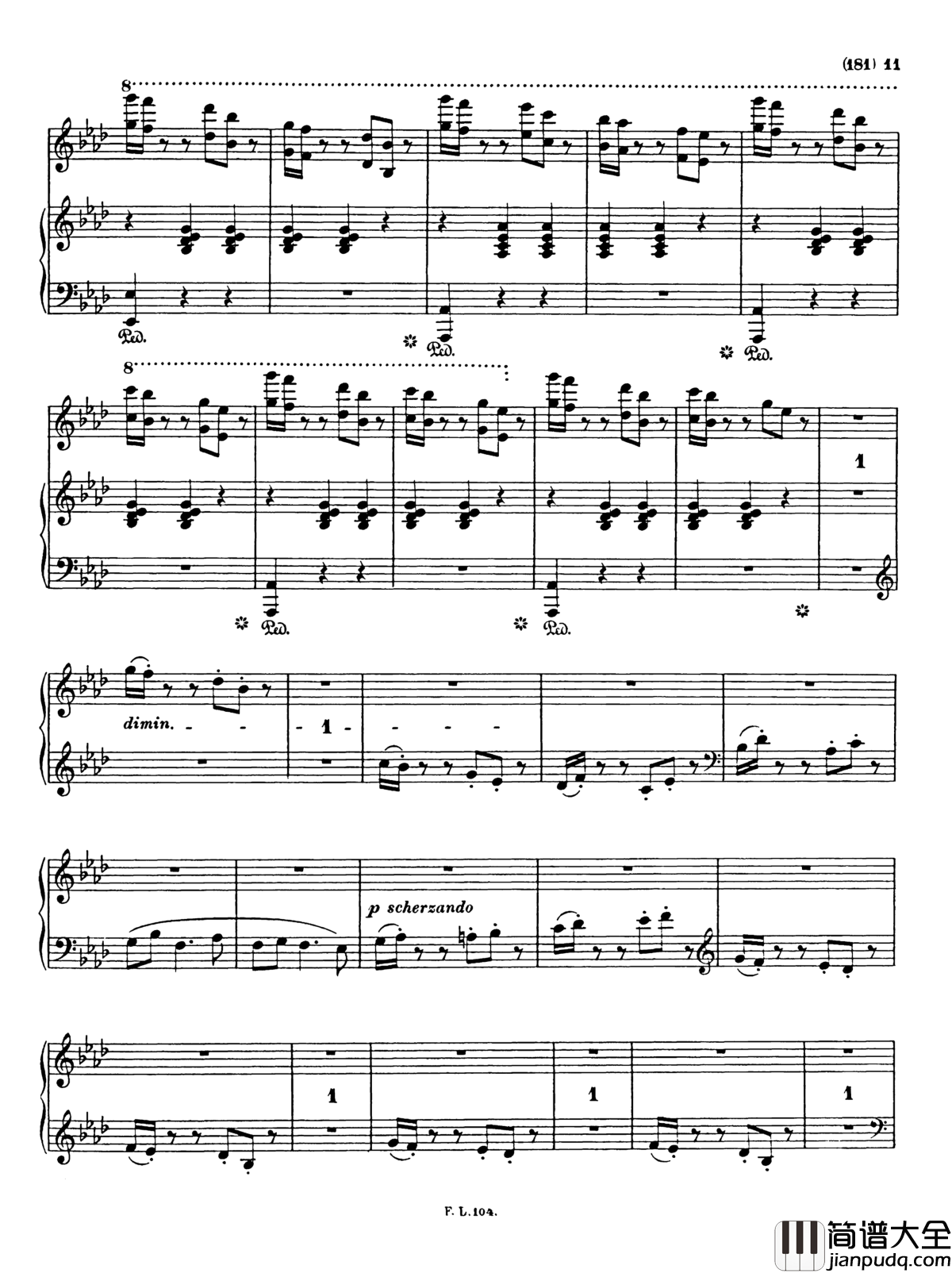 被遗忘的圆舞曲第二首钢琴谱_李斯特
