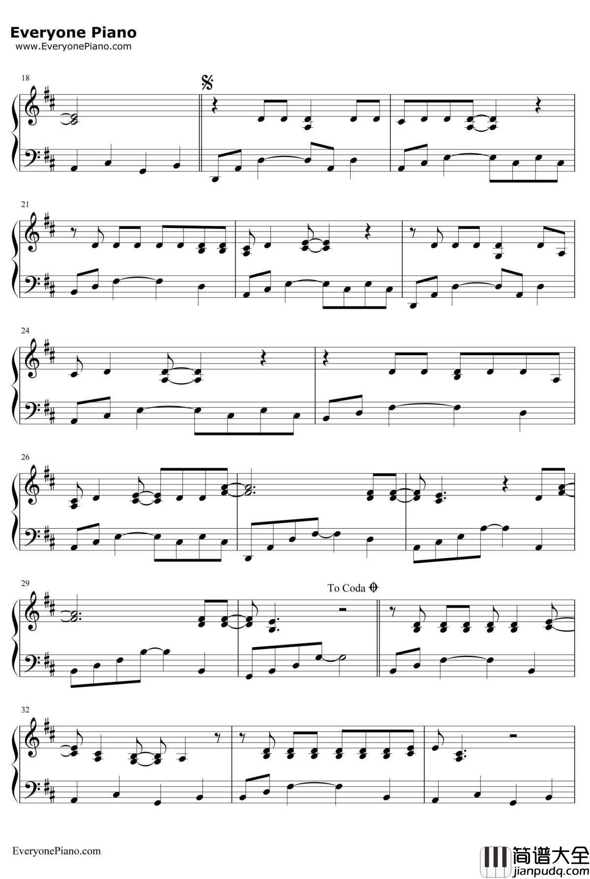 She_Will_Be_Loved钢琴谱_Maroon5