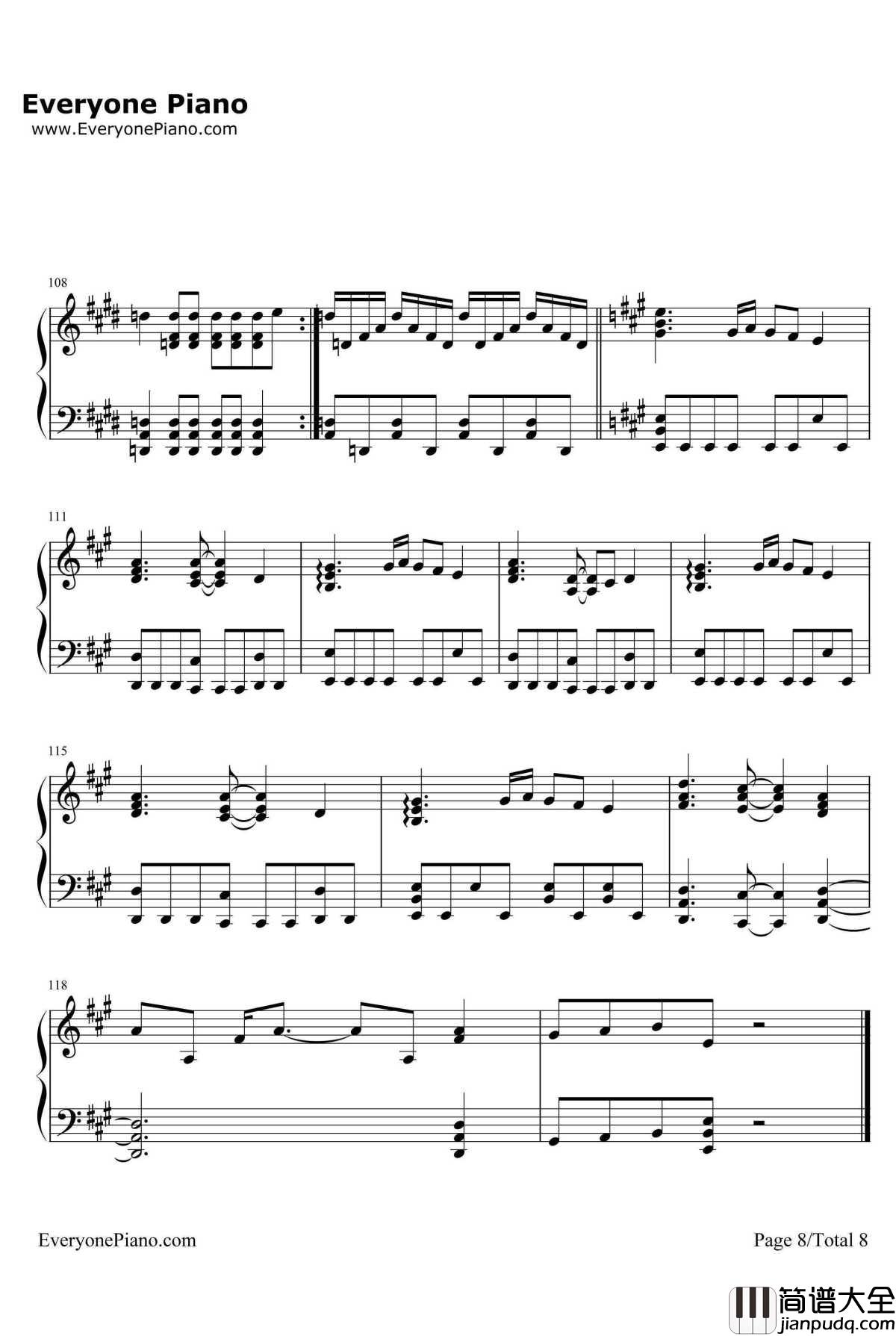 Butter_Fly钢琴谱_和田光司_数码宝贝大冒险主题曲