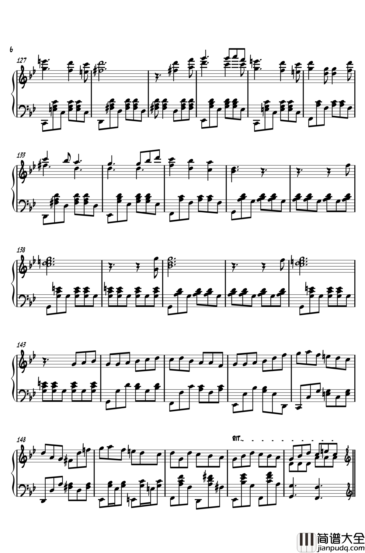 狱一夜钢琴谱_piano_solo_东方曲再编_东方project