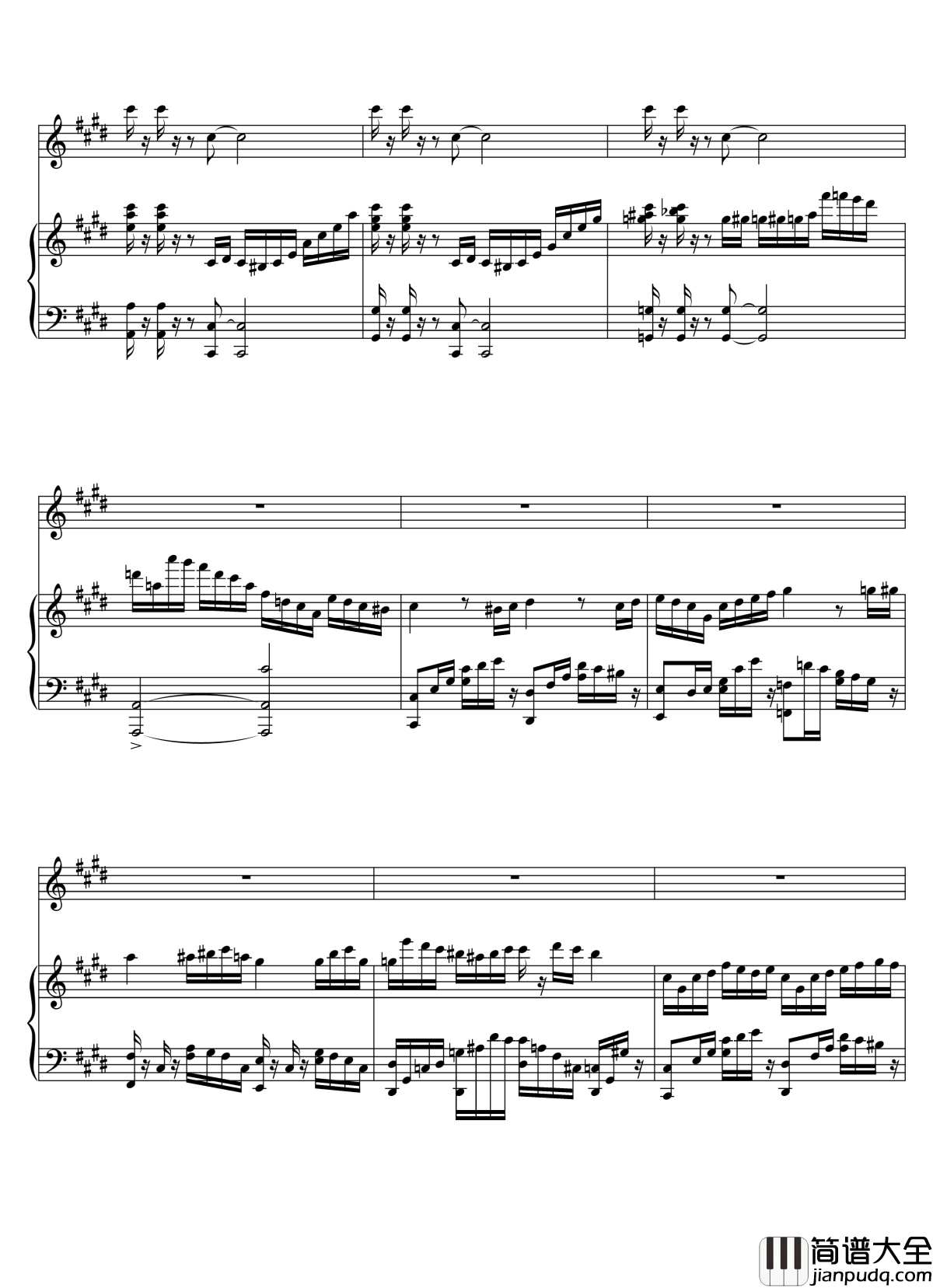 Parodia_Sonatina钢琴谱_Deemo