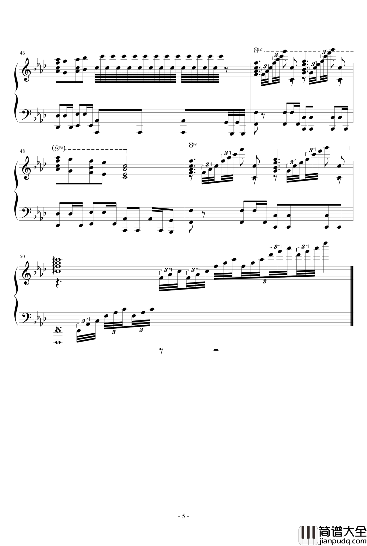 当钢琴谱__还珠格格第一部_片头曲_动力火车