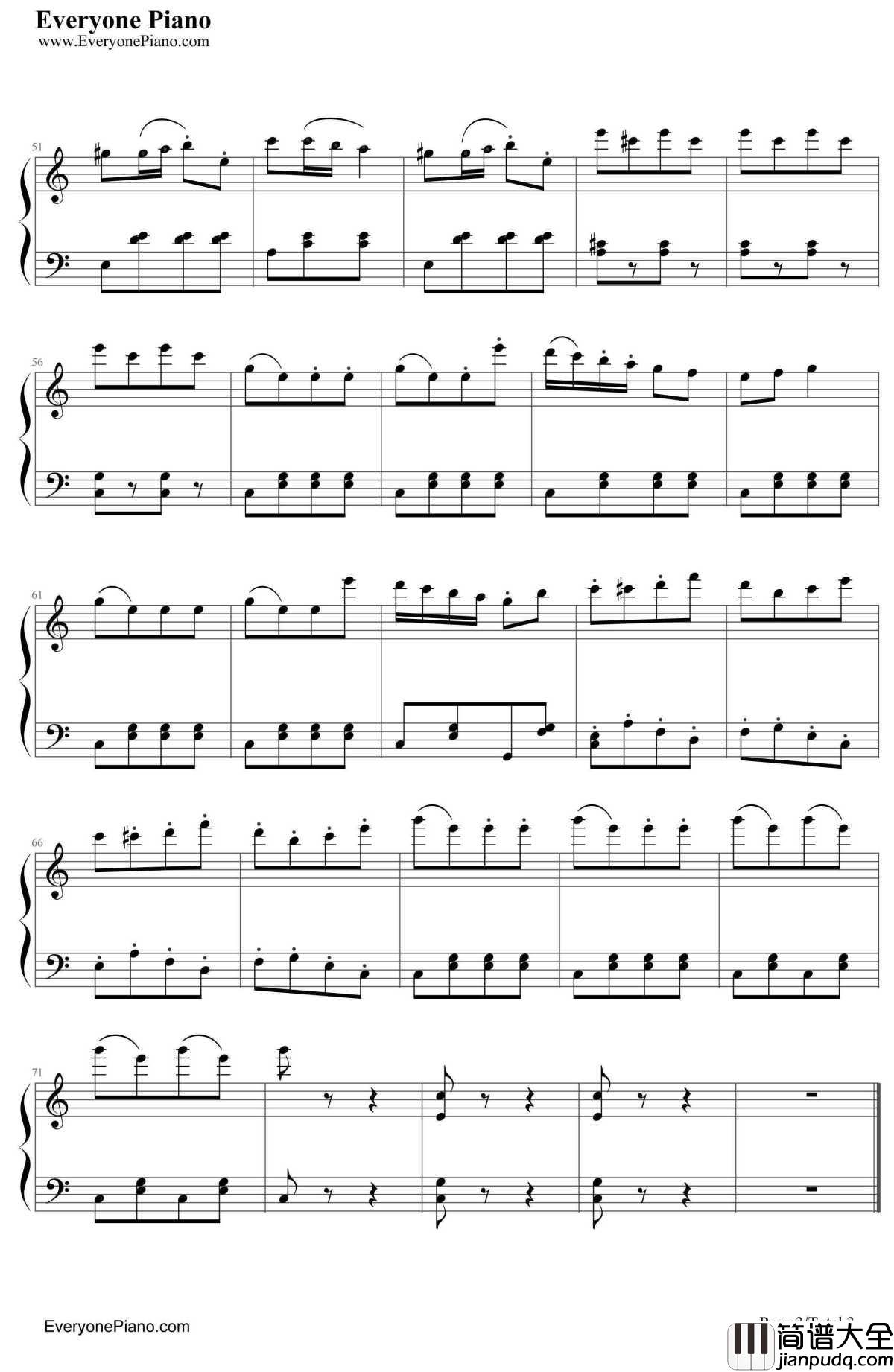 土耳其进行曲钢琴谱_贝多芬LudwigvanBeethoven_贝多芬简易版