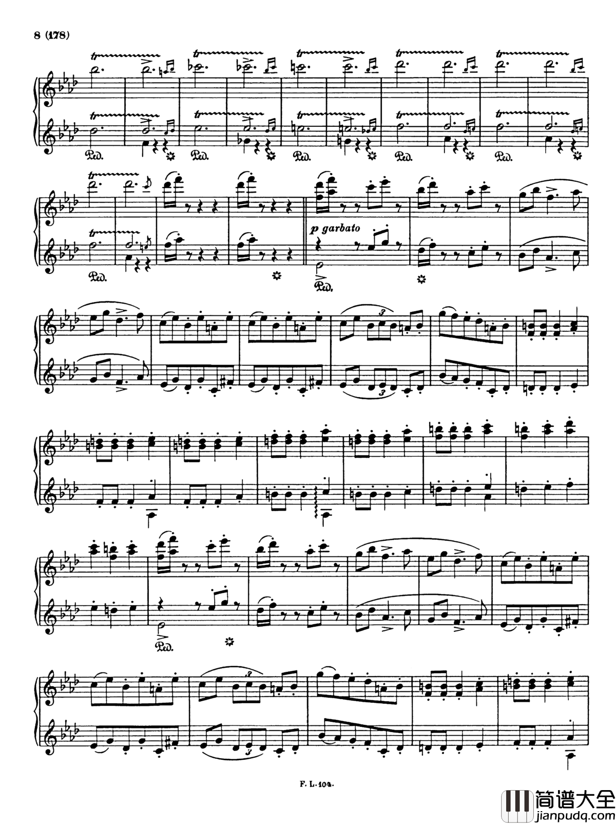 被遗忘的圆舞曲第二首钢琴谱_李斯特