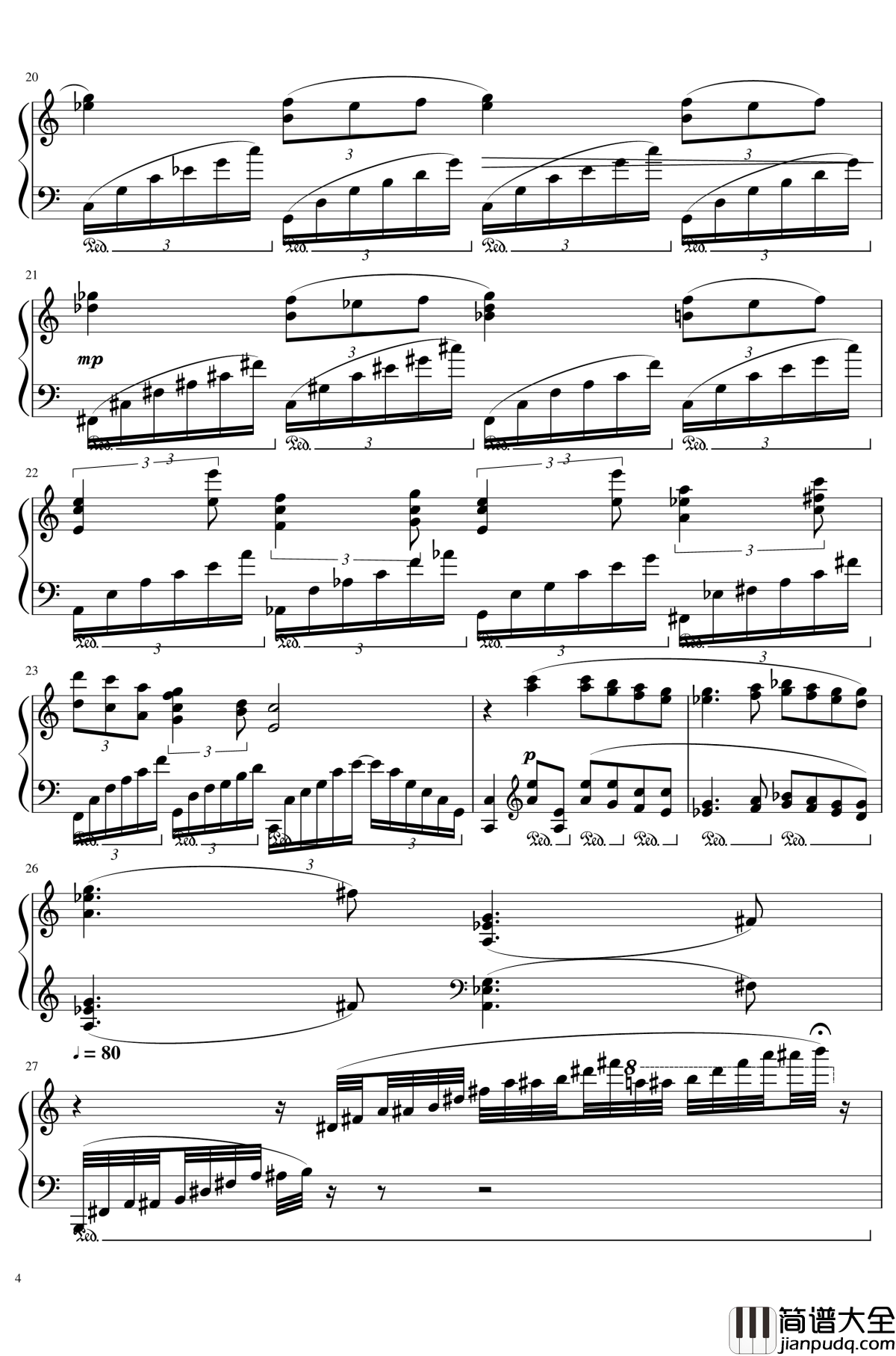 Ballade_No.2,_Op.93_谱子钢琴谱_一个球