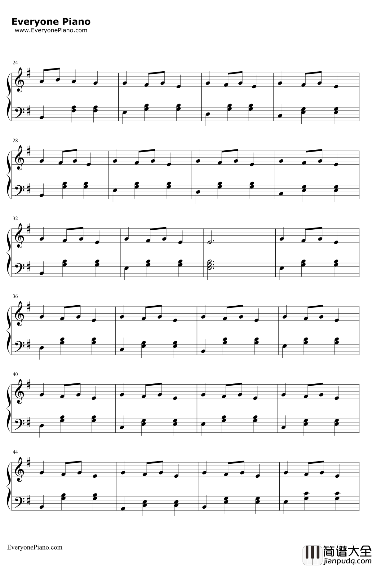 Carol_of_The_Bells钢琴谱_Mykola_Dmytrovych_Leontovych_钟声颂歌_圣诞歌曲