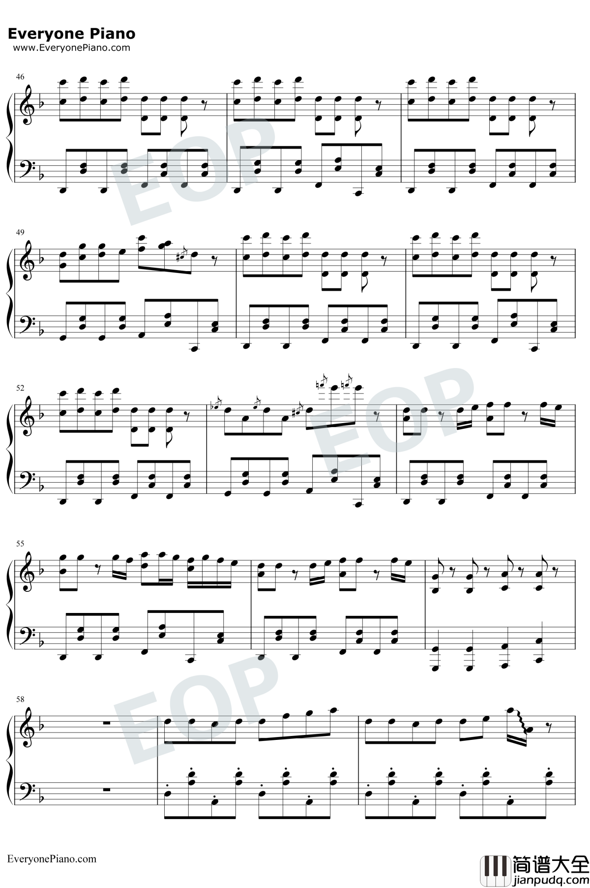 卡路里钢琴谱_火箭少女101_西虹市首富插曲