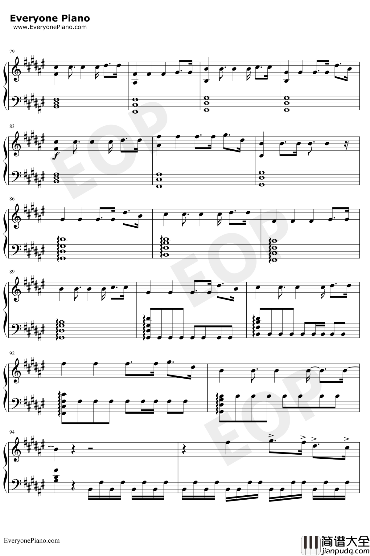 Frontier钢琴谱_Cargo_CargoRemix_清新小电_抖音热门