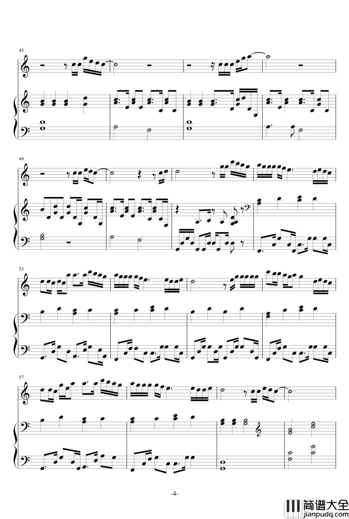 Let_Her_Go钢琴谱_钢琴伴奏版_Passenger