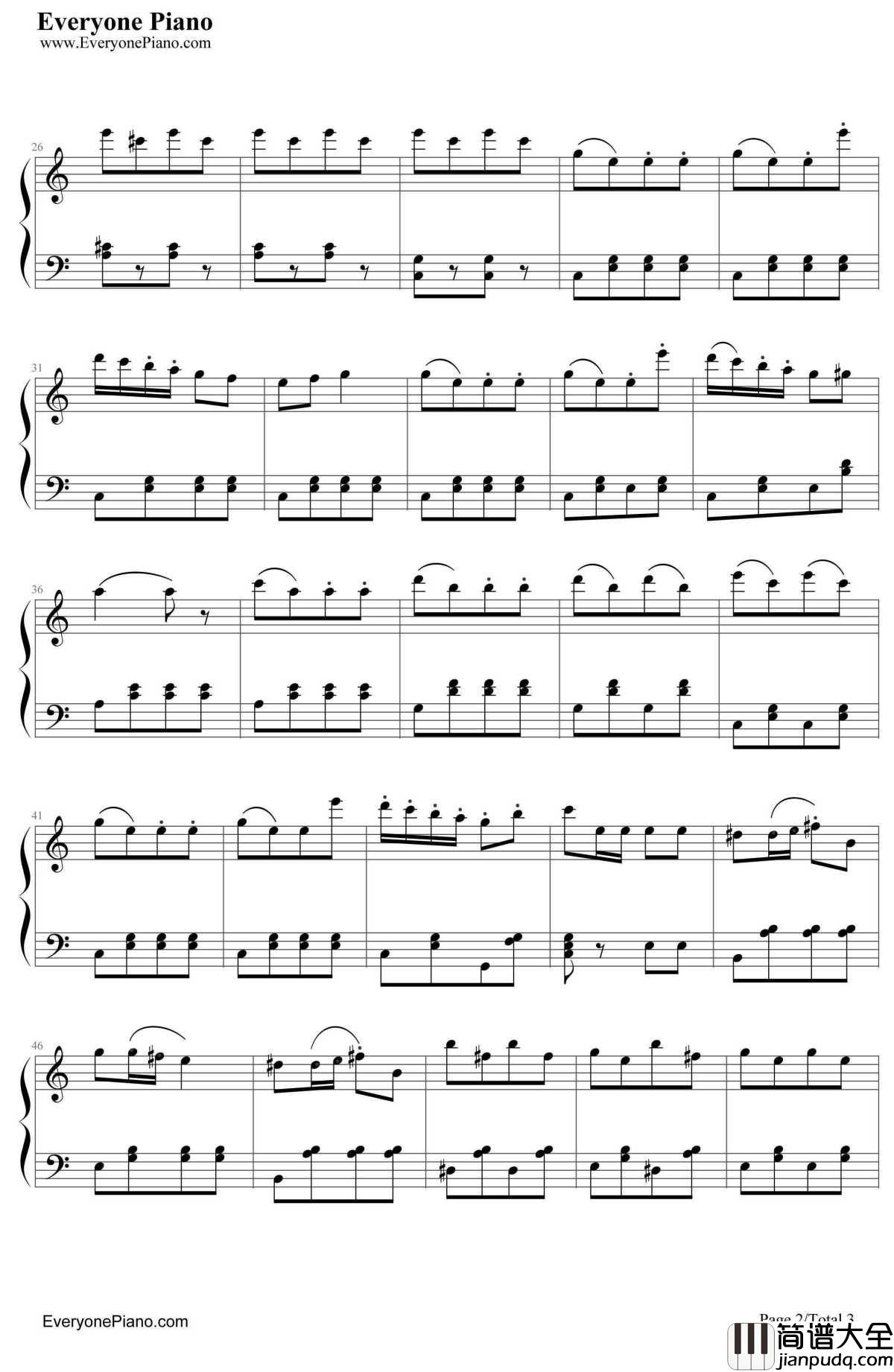 土耳其进行曲钢琴谱_贝多芬LudwigvanBeethoven_贝多芬简易版