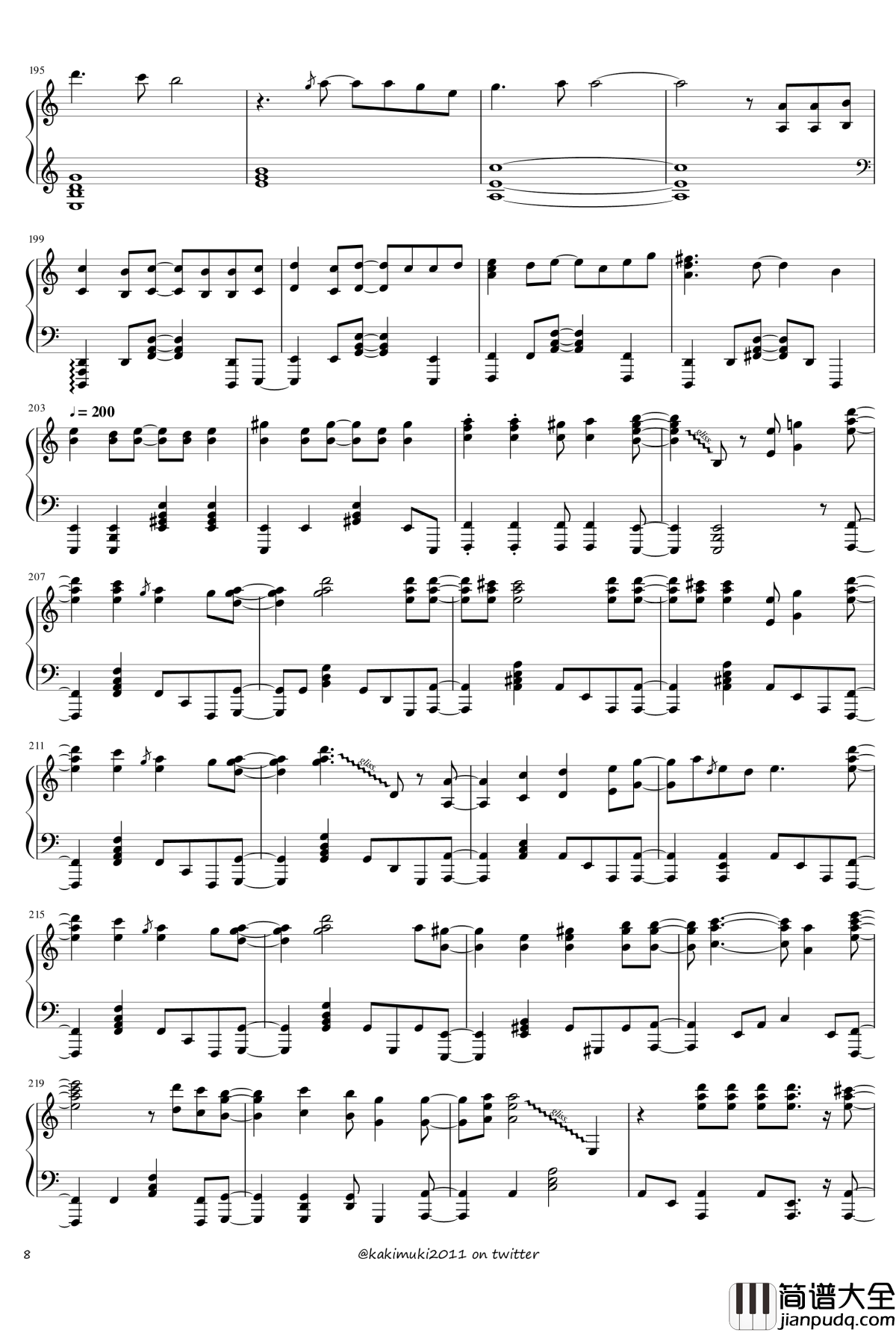 72首动漫名曲连弹钢琴谱_part_3_触手猴