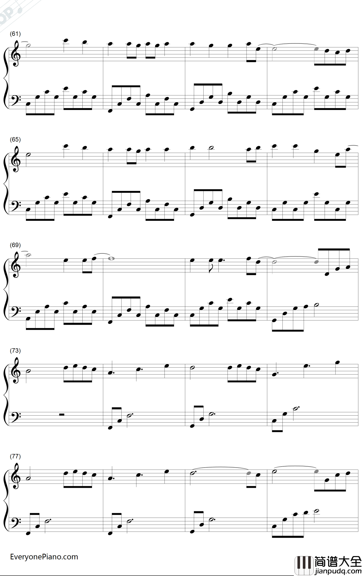 What_Are_Words钢琴谱_ChrisMedina_简单完美版