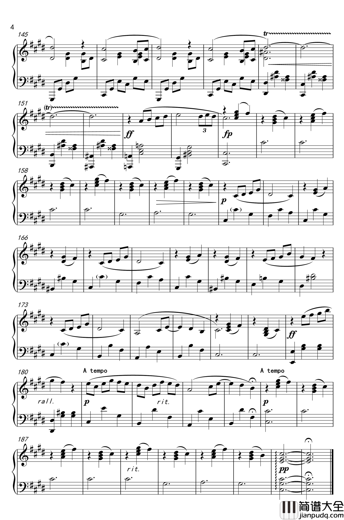 月亮之子钢琴谱_Hijo_De_La_Luna_Bandari