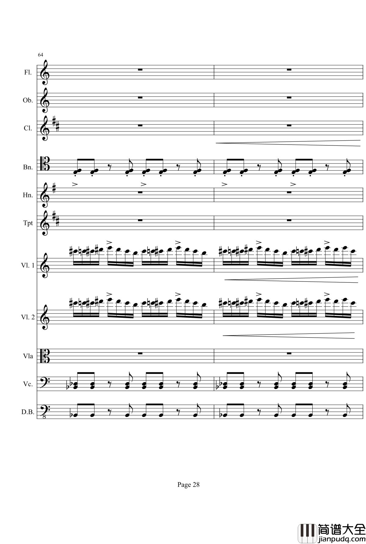奏鸣曲之交响钢琴谱_第21_Ⅰ_贝多芬_beethoven