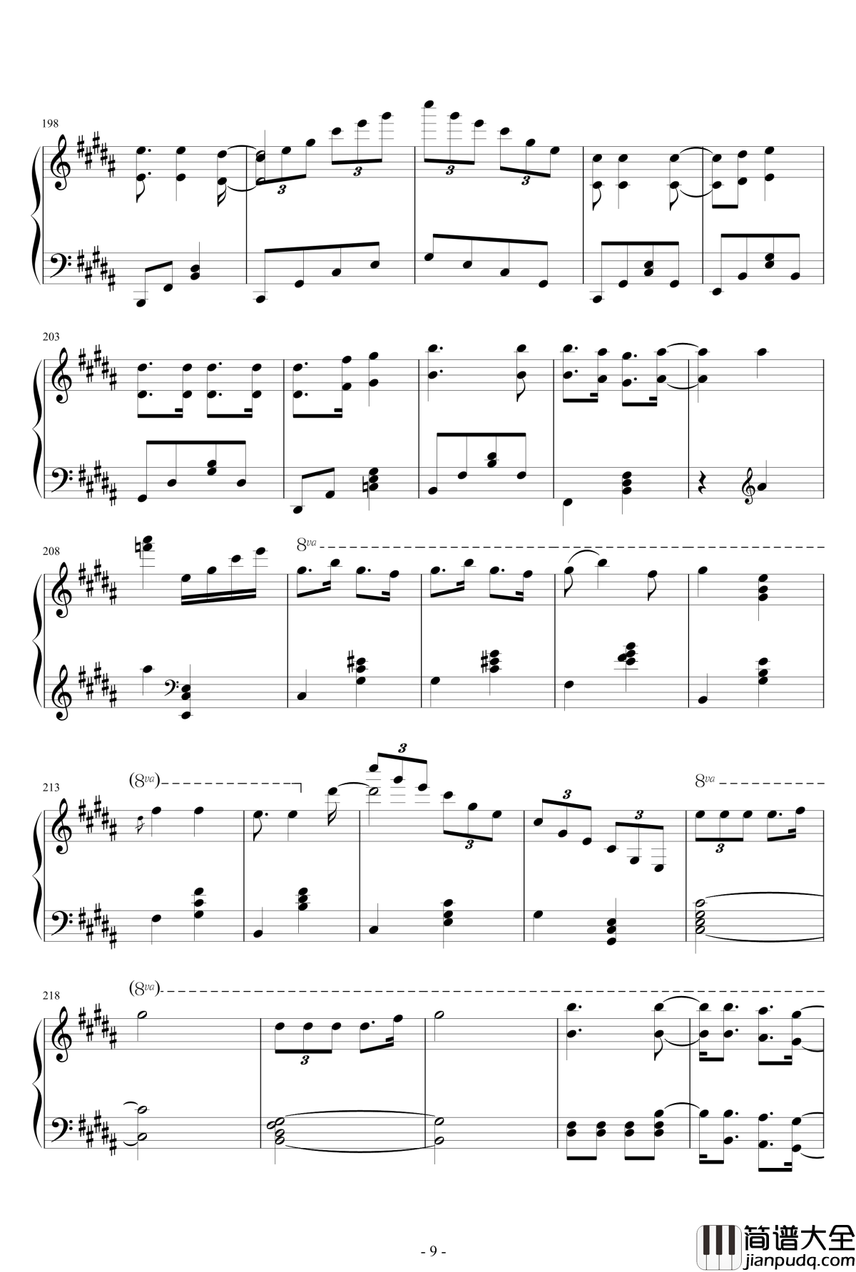 爆乳音头钢琴谱_钢琴版_vocaloid