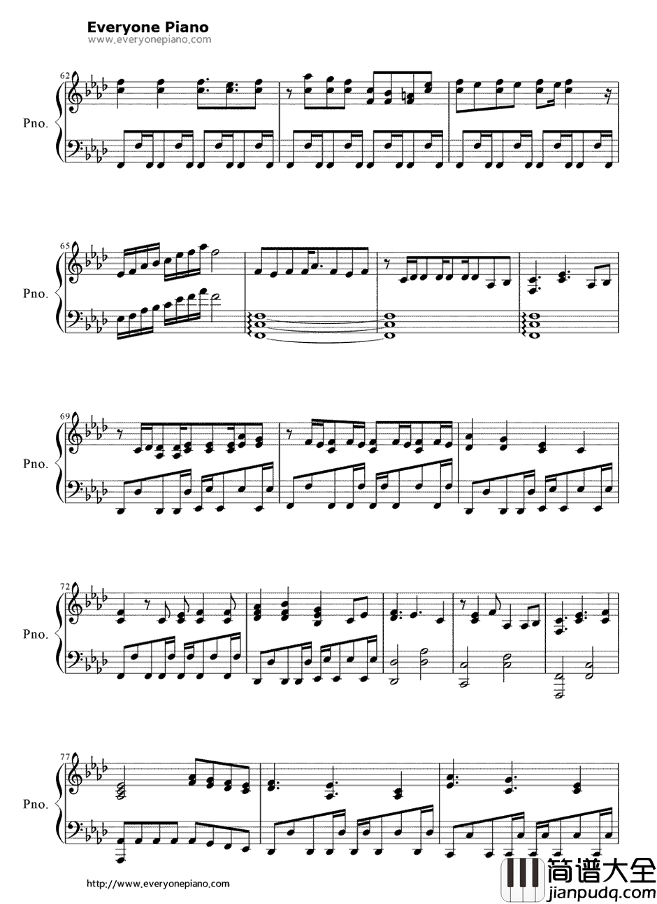 セツナトリップ钢琴谱_LastNote.　_GUMI