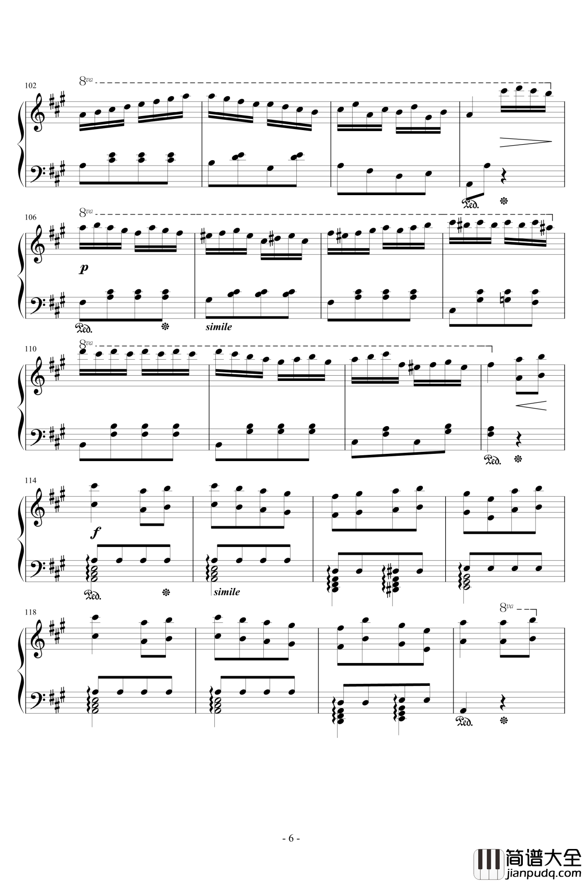 土耳其进行曲钢琴谱_李小熊改编_莫扎特
