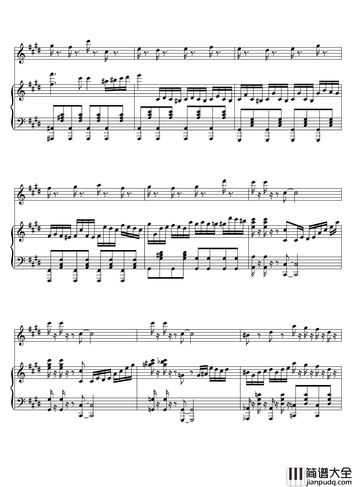Parodia_Sonatina钢琴谱_Deemo