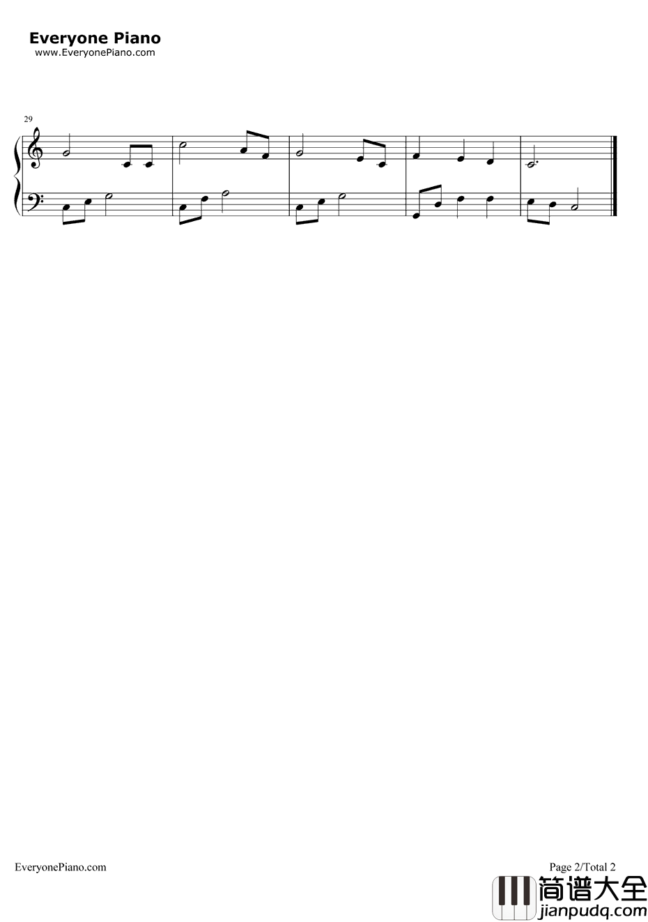 摇篮曲钢琴谱_勃拉姆斯_EOP魔鬼训练营练习曲