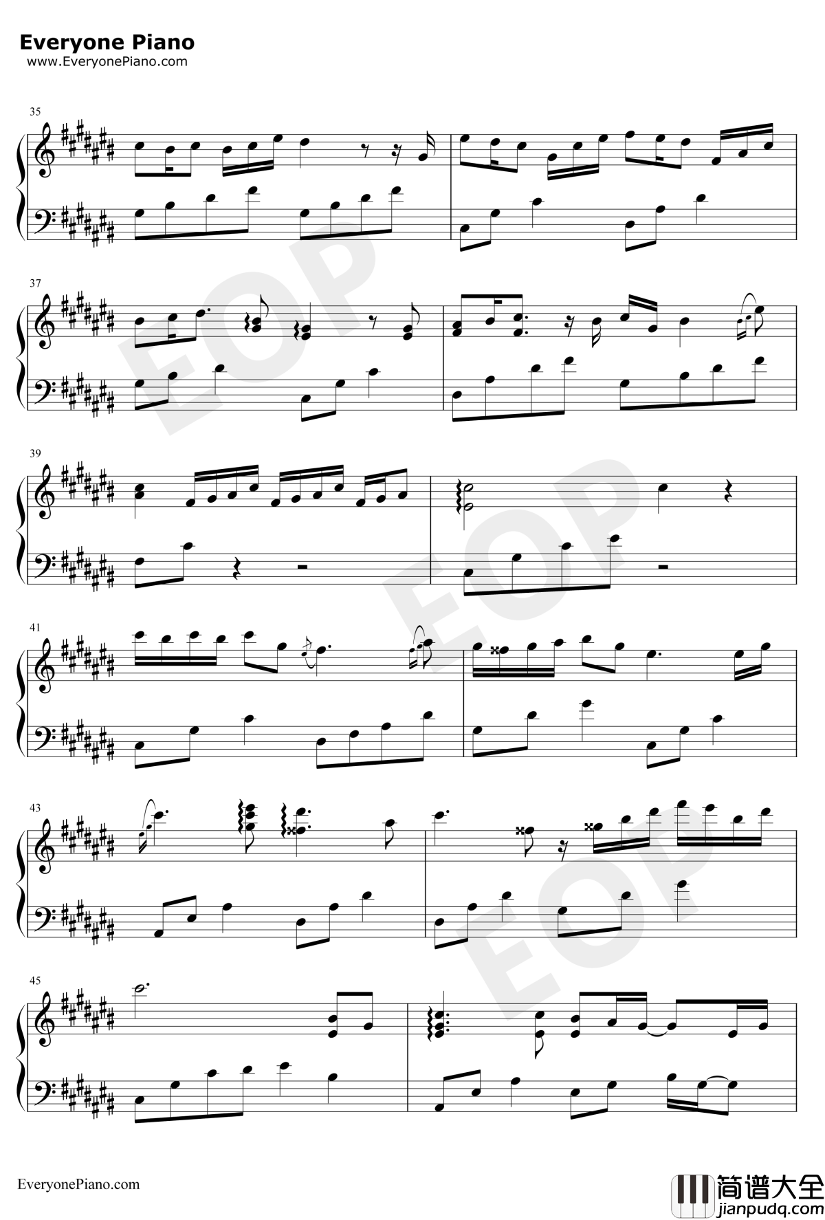 Escape_from_Love钢琴谱_Andemund_Orchestra