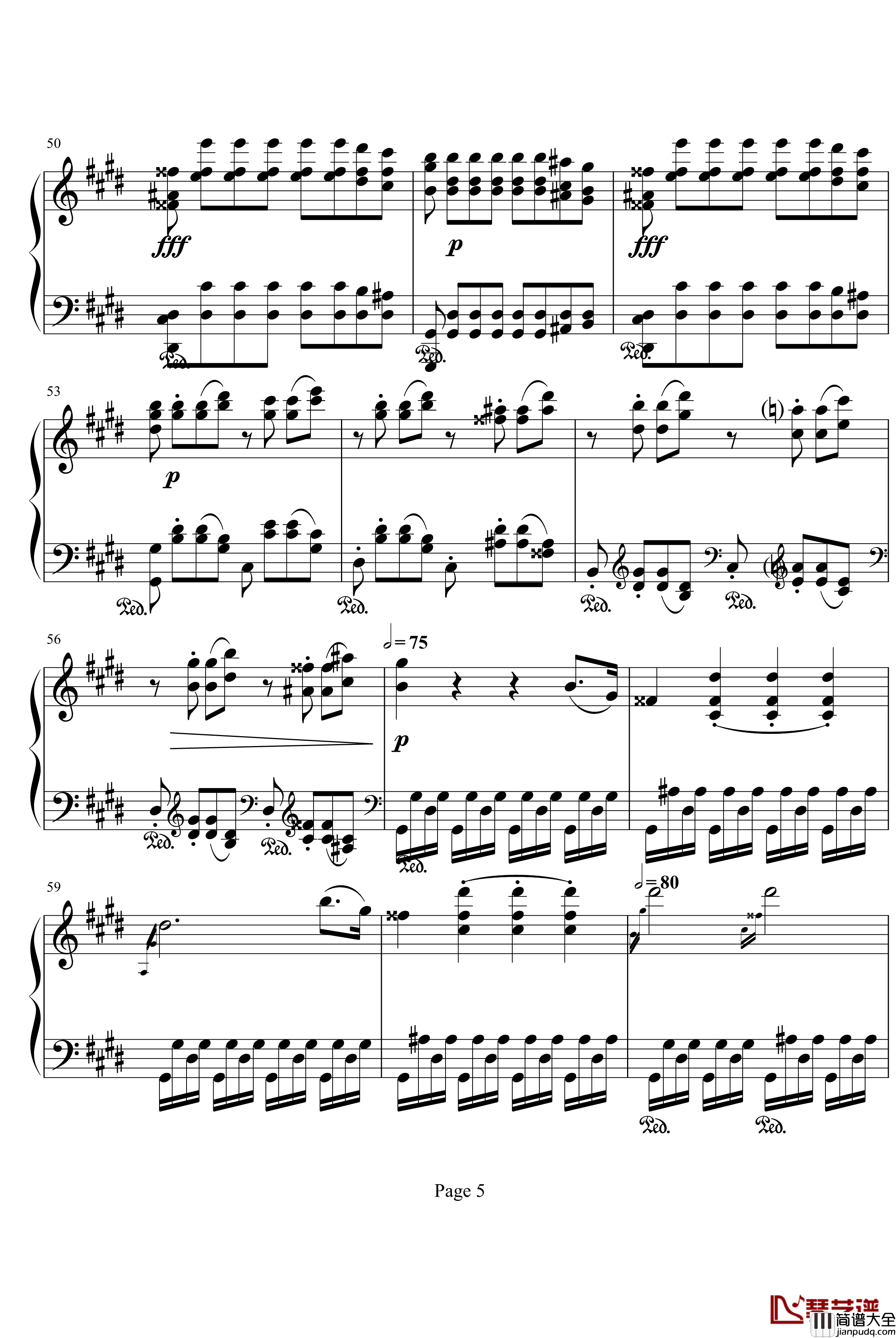 月光奏鸣曲第三乐章钢琴谱_贝多芬_beethoven