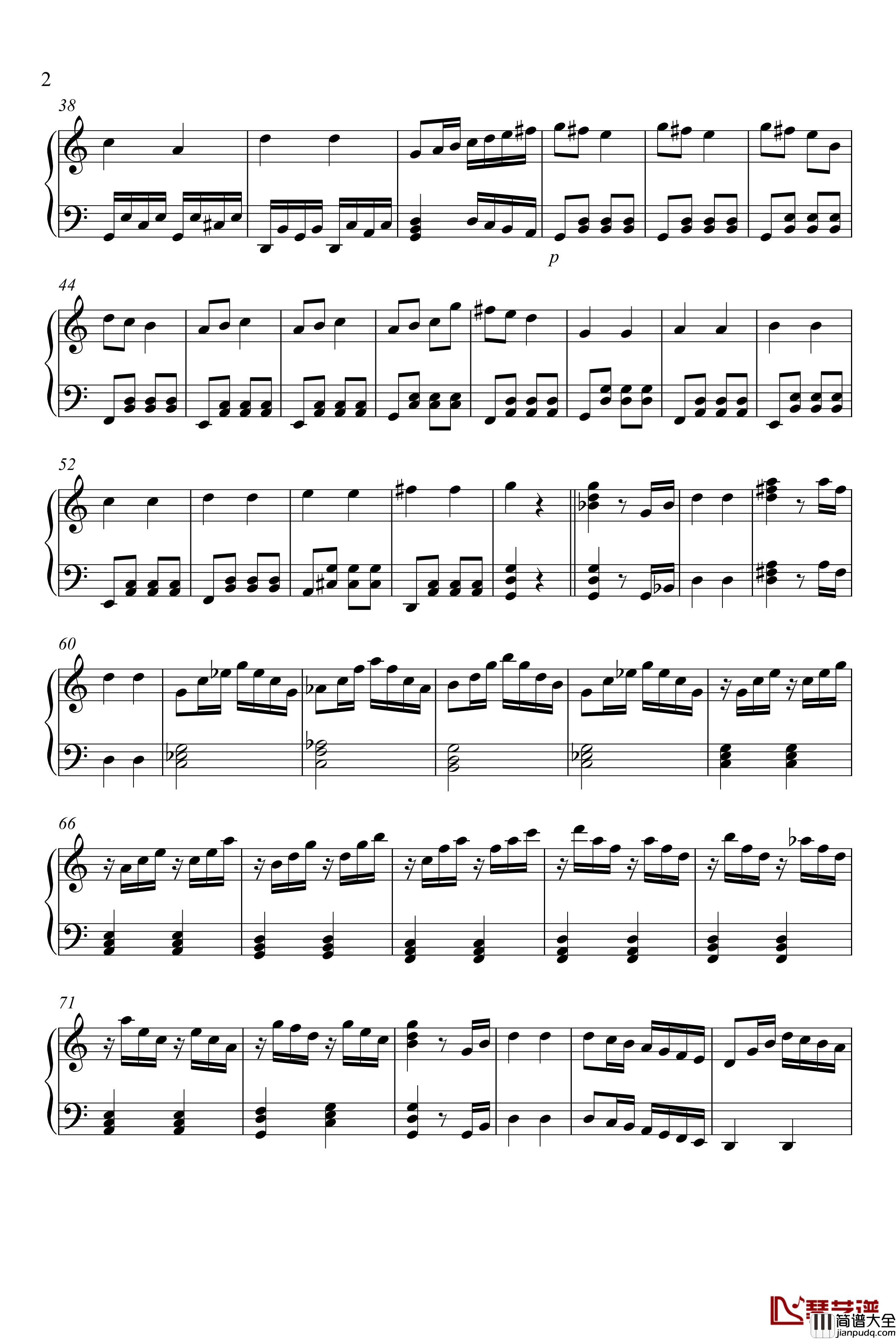 快乐星期天奏鸣曲钢琴谱_郭志伟