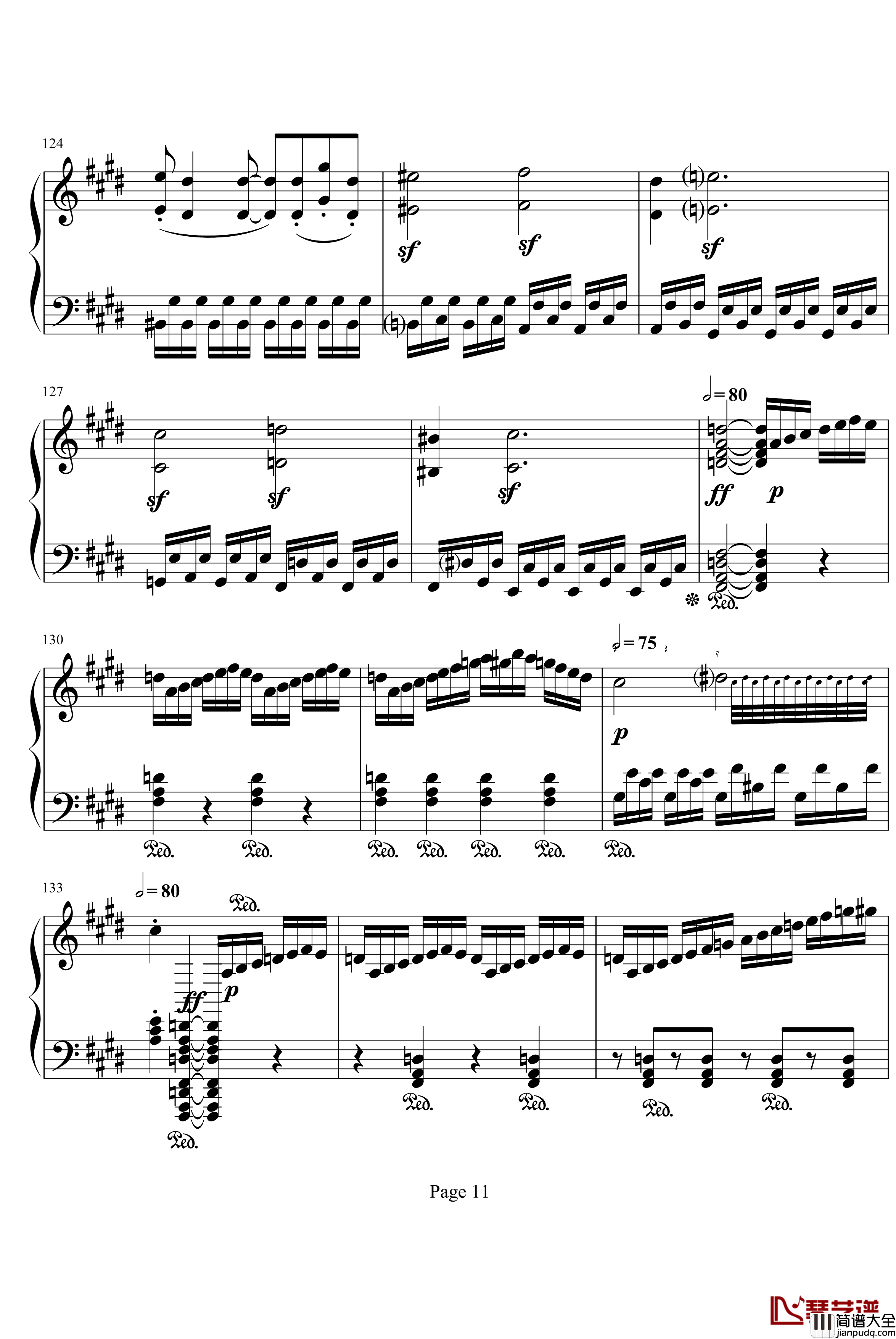 月光奏鸣曲第三乐章钢琴谱_贝多芬_beethoven
