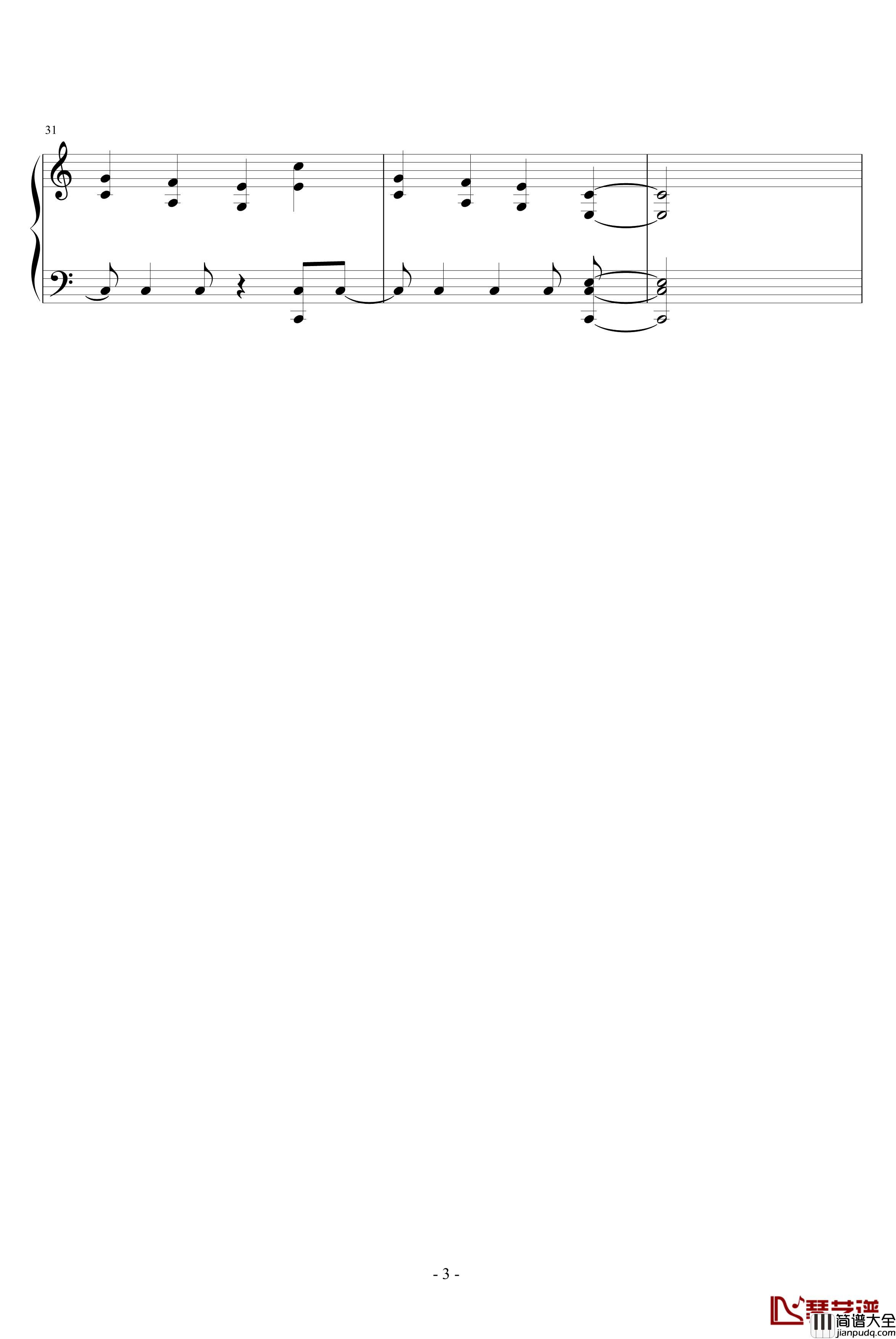 天使恋曲BGM钢琴谱_赤い瞳の少女_游戏
