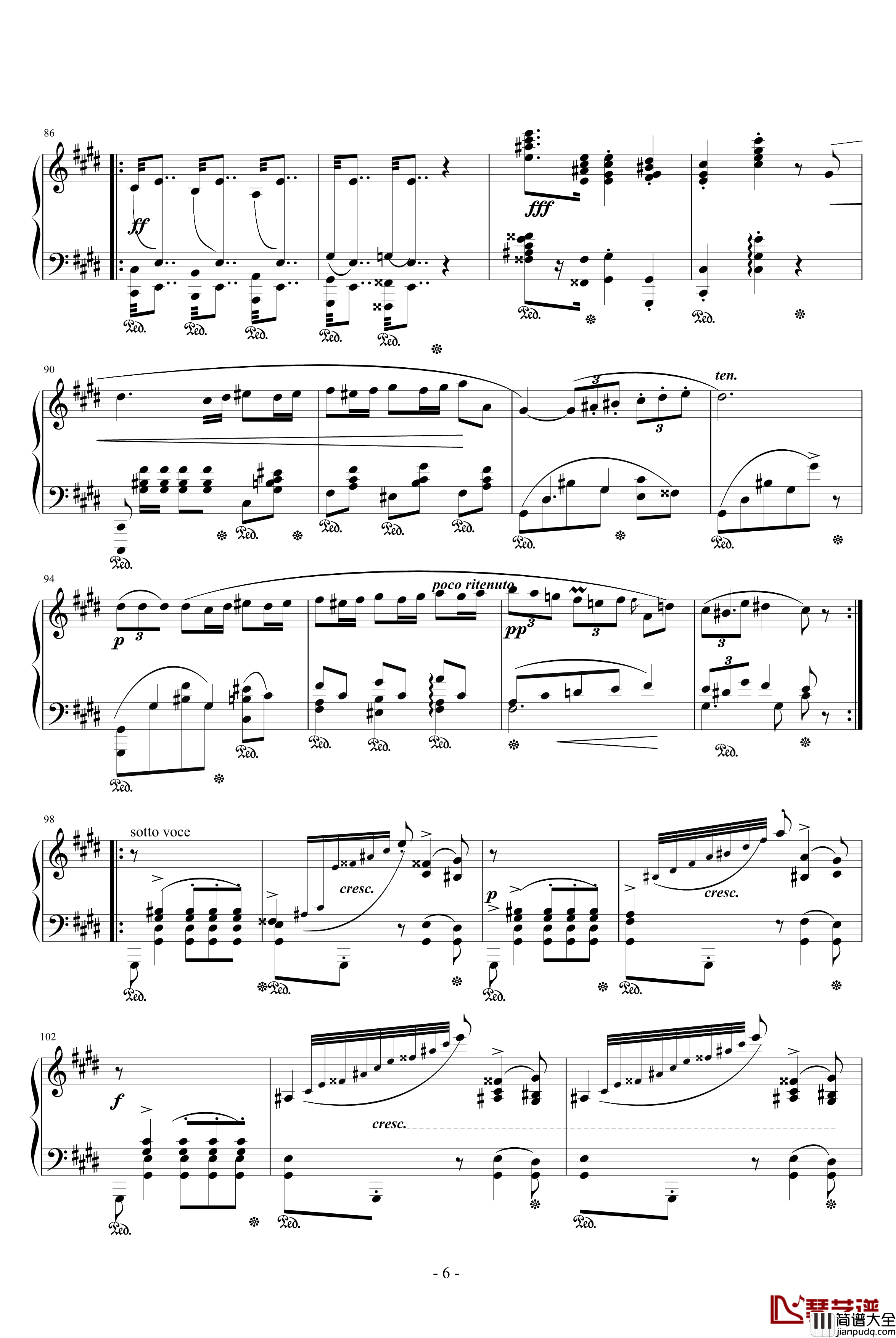 升c小调波罗乃兹舞曲钢琴谱_肖邦_chopin