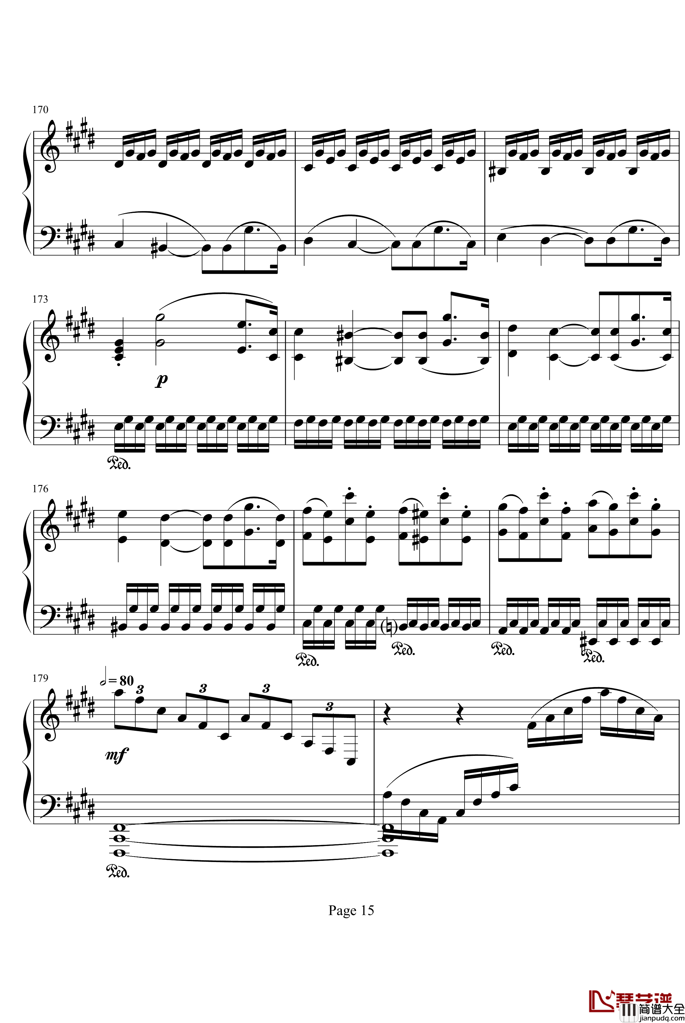 月光奏鸣曲第三乐章钢琴谱_贝多芬_beethoven