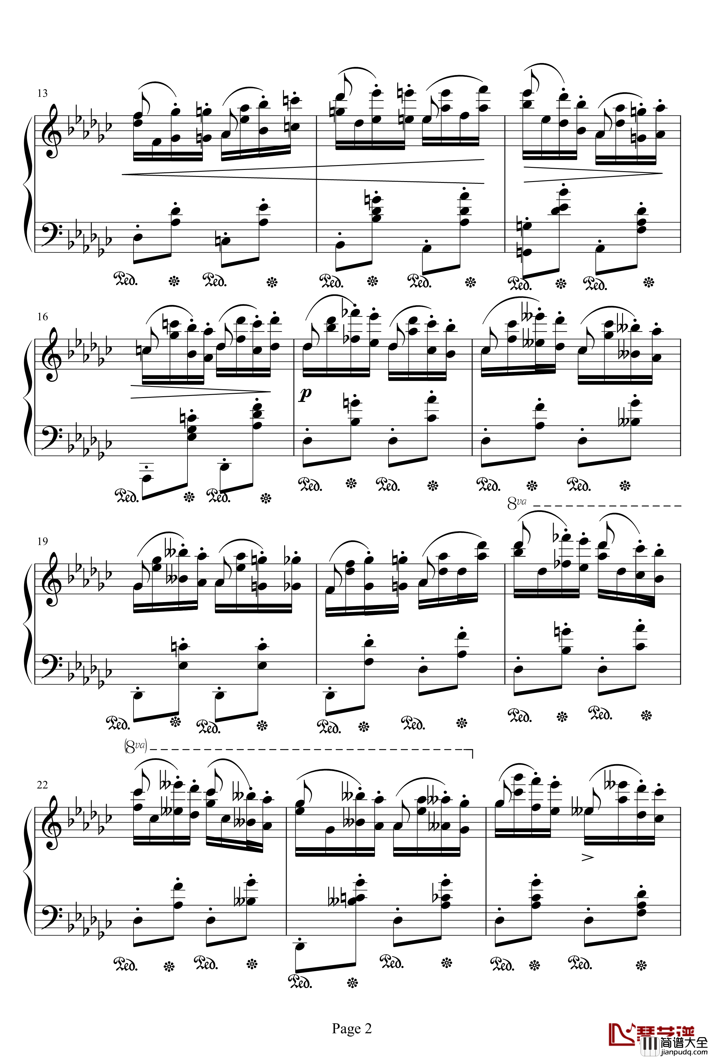 12_Etudes_No.9_in_G_flat_major钢琴谱_肖邦_chopin