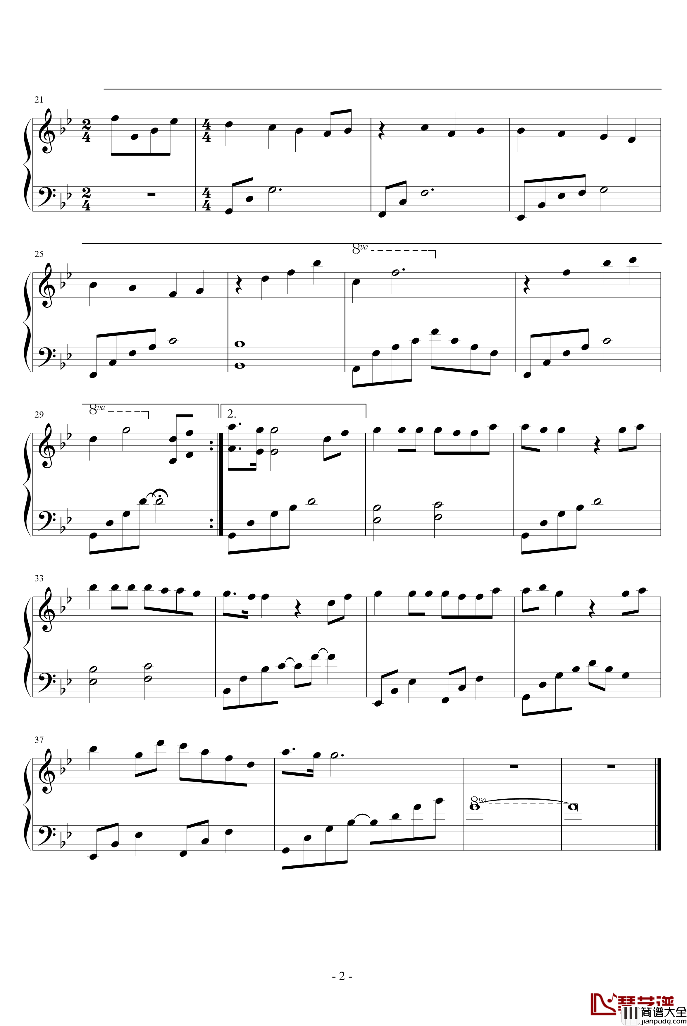 1945那年七封情书钢琴谱_钢琴版_海角七号