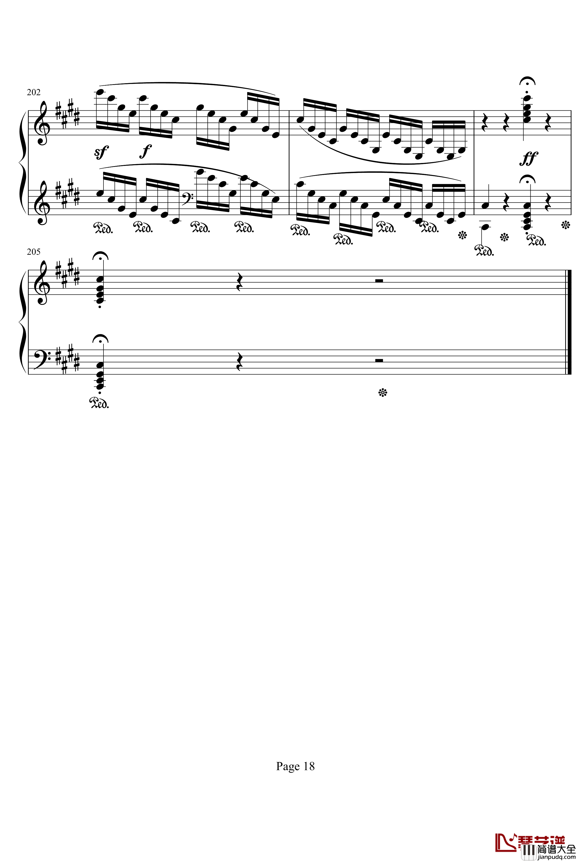 月光奏鸣曲第三乐章钢琴谱_贝多芬_beethoven