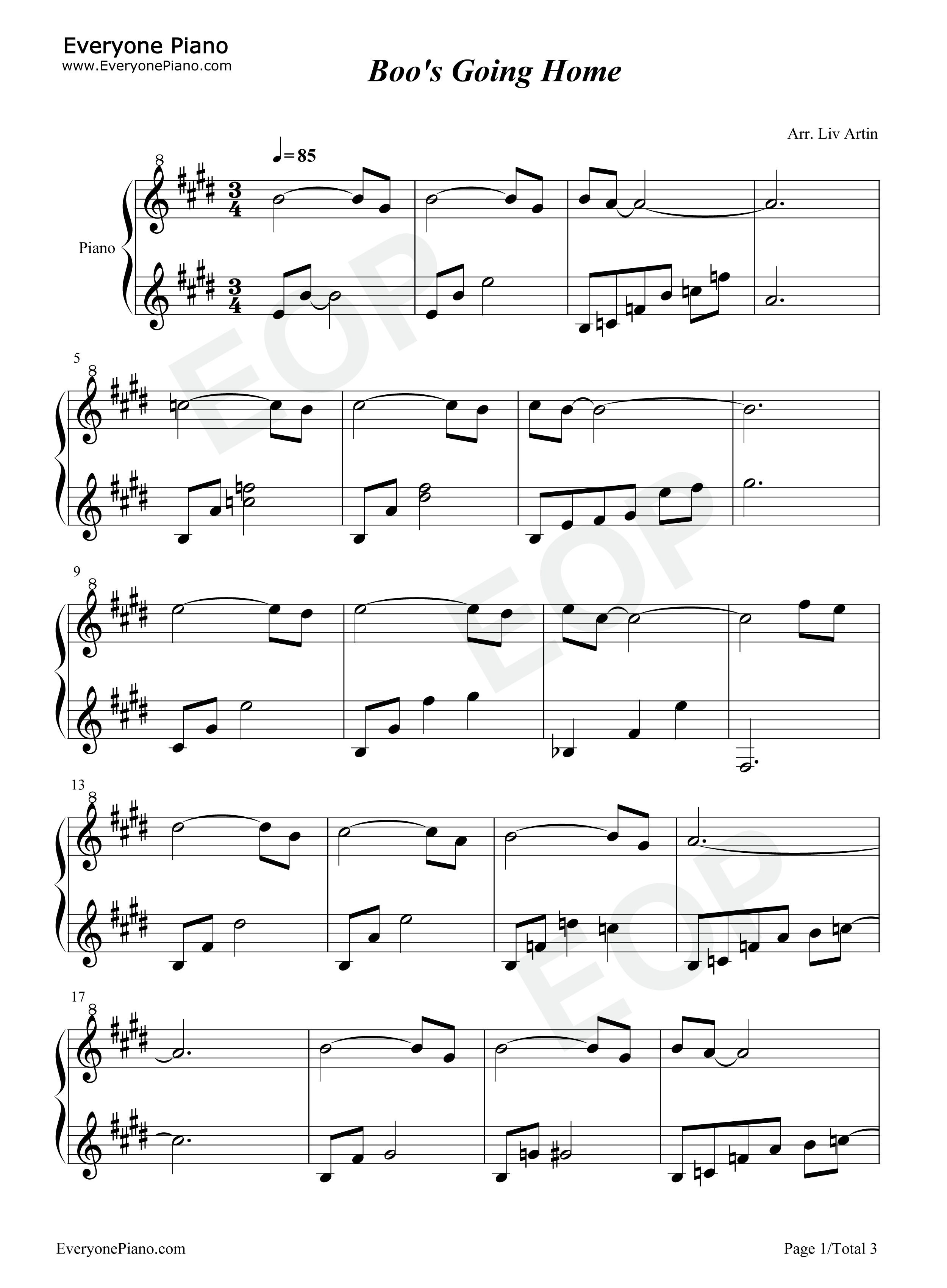 Boos_Going_Home钢琴谱_Randy_Newman