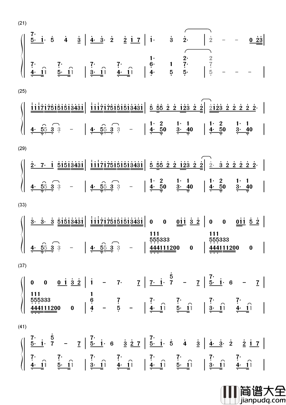 A_Thousand_Miles简谱__Vanessa_Carlton__这一生,千里迢迢,只为及时遇到你