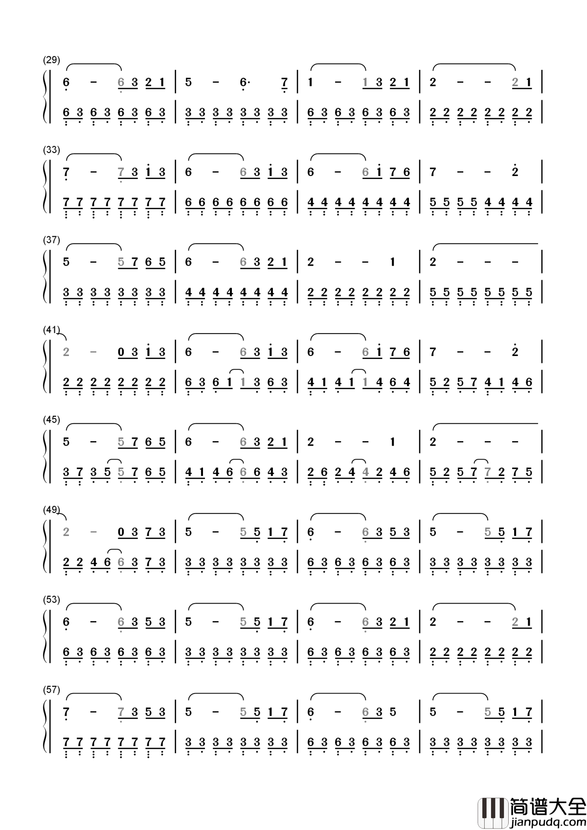 Here_We_Are_Again简谱_喜剧之王插曲,从此山水再相逢