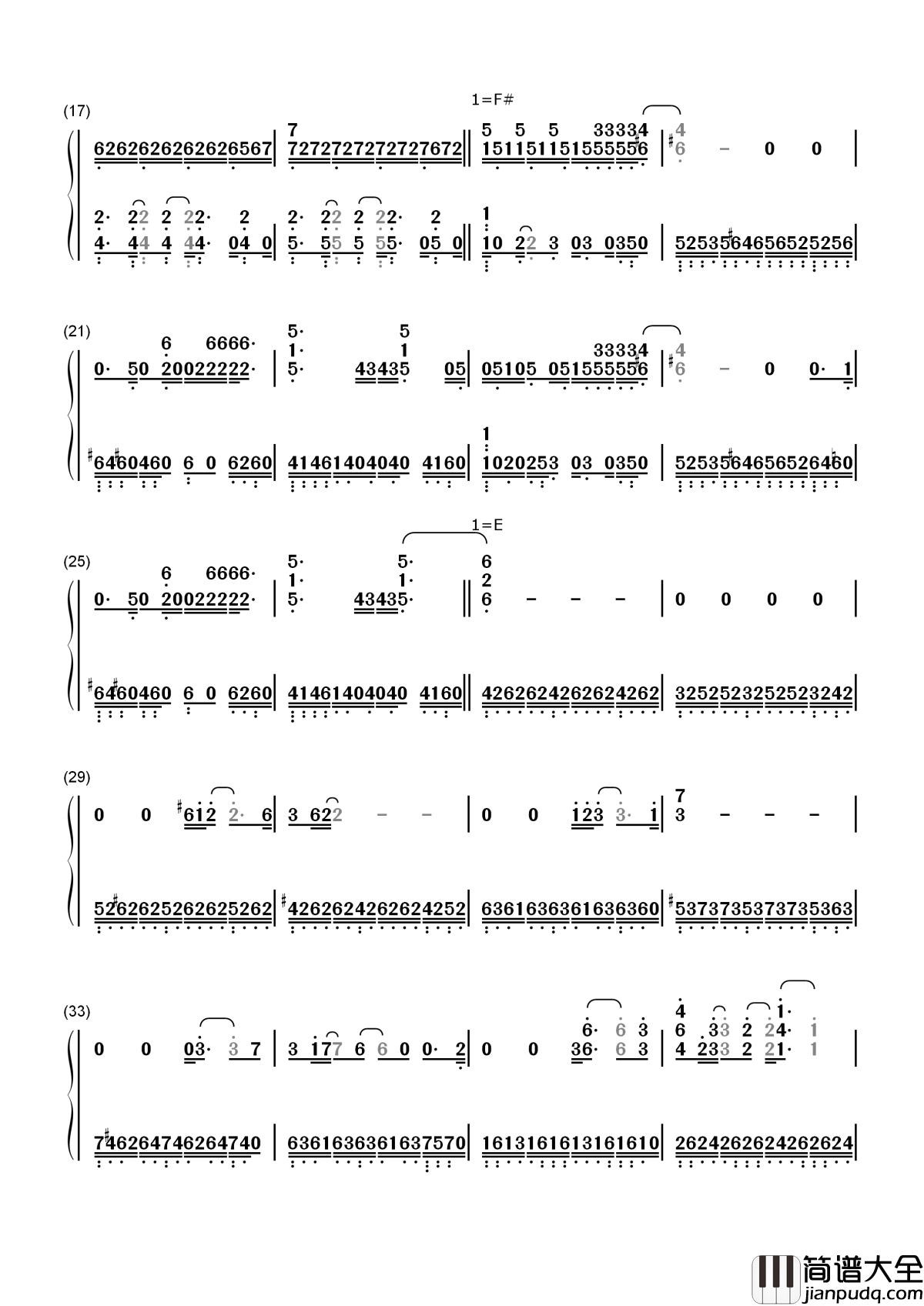 Atlas简谱_Coldplay_电影_饥饿游戏:星火燎原主题曲