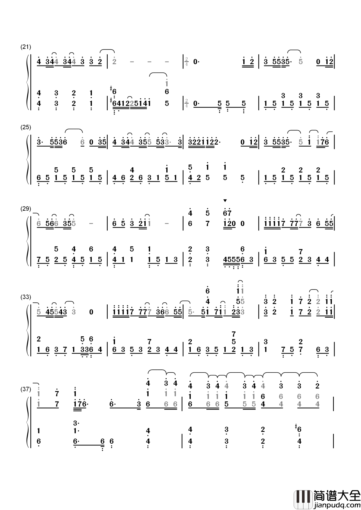 There_You'll_Be_(有你相依)简谱__Faith_Hill__珍珠港主题曲,一首爱情让位于战争的经典歌曲
