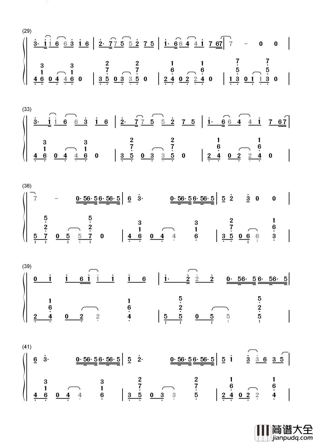 空空如也简谱_胡66_抖音爆红歌曲_,掂到飞起