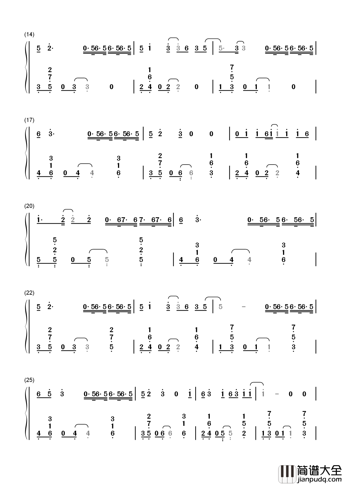 空空如也简谱_胡66_抖音爆红歌曲_,掂到飞起