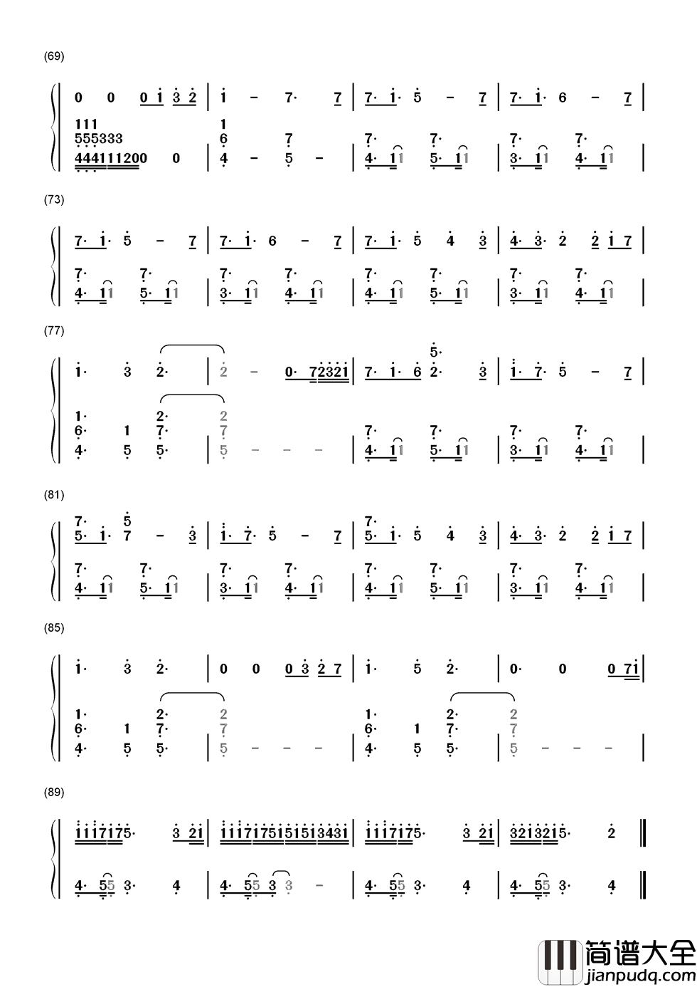 A_Thousand_Miles简谱__Vanessa_Carlton__这一生,千里迢迢,只为及时遇到你