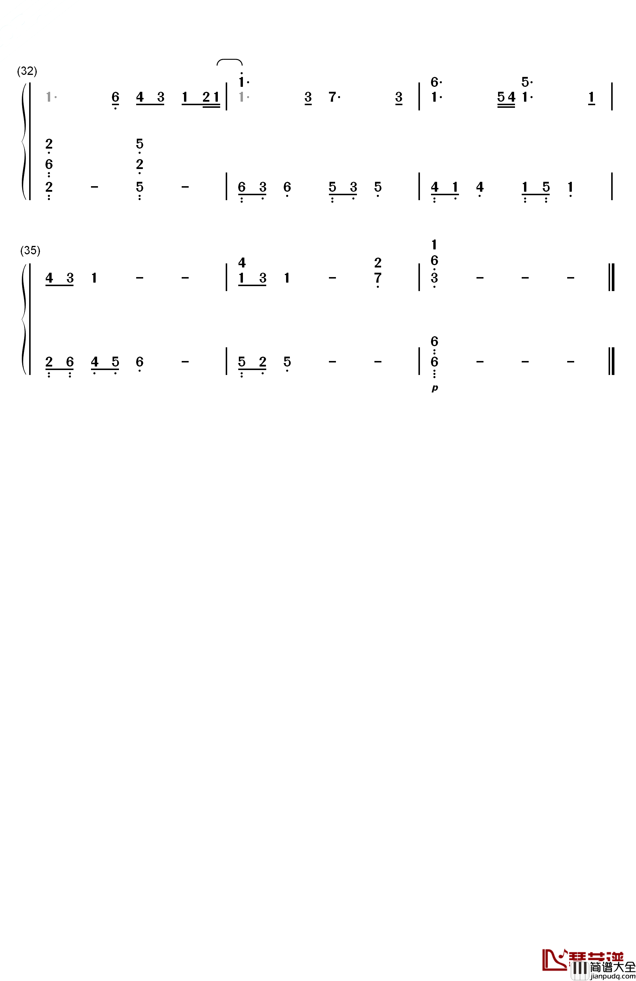 花信钢琴简谱_数字双手_朴孝信