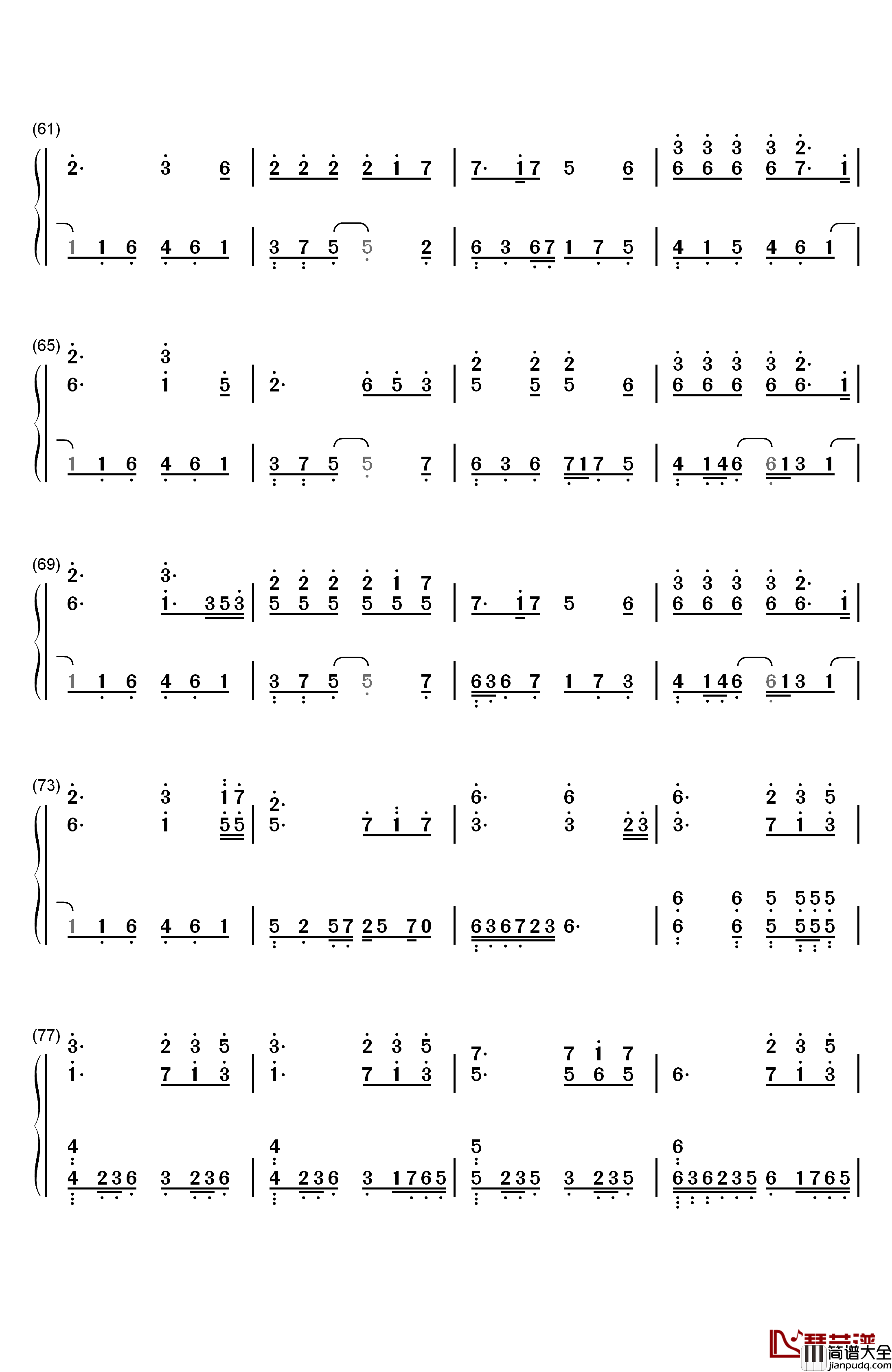 锦鲤抄钢琴简谱_数字双手_银临_云の泣