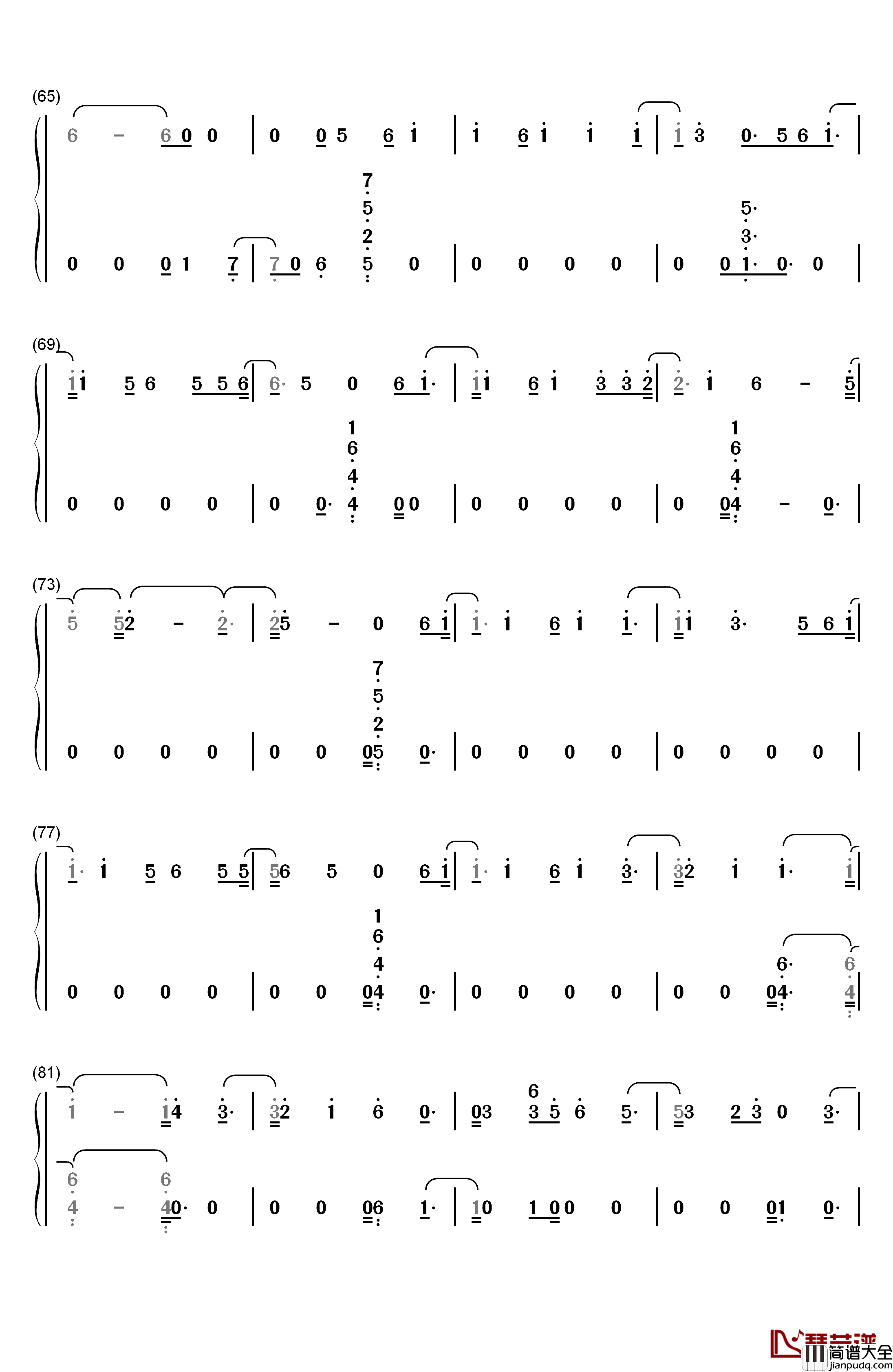 Sun_Comes_Up钢琴简谱_数字双手_Rudimental_James_Arthur