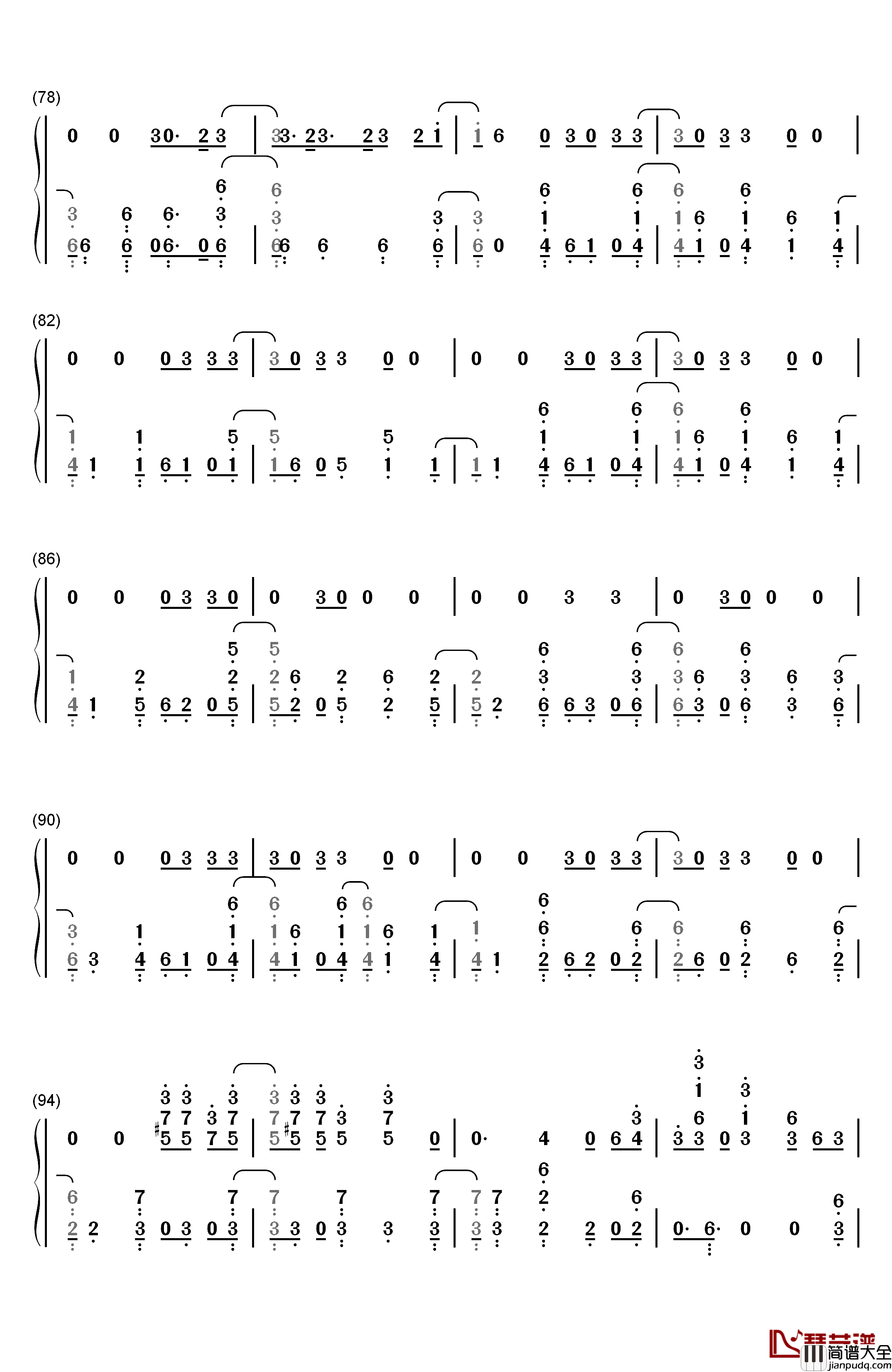 Sick_Boy钢琴简谱_数字双手_The_Chainsmokers