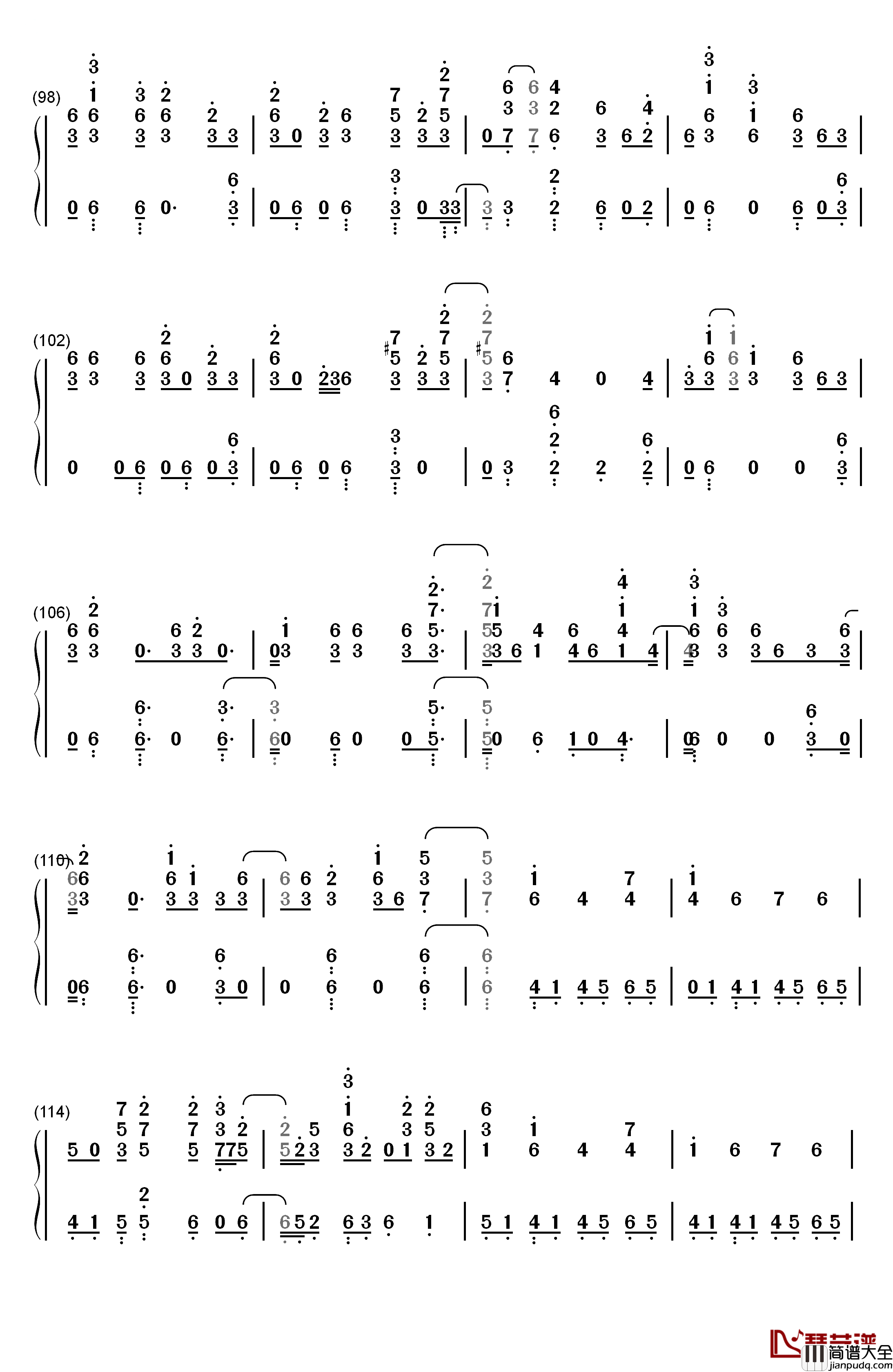 Sick_Boy钢琴简谱_数字双手_The_Chainsmokers