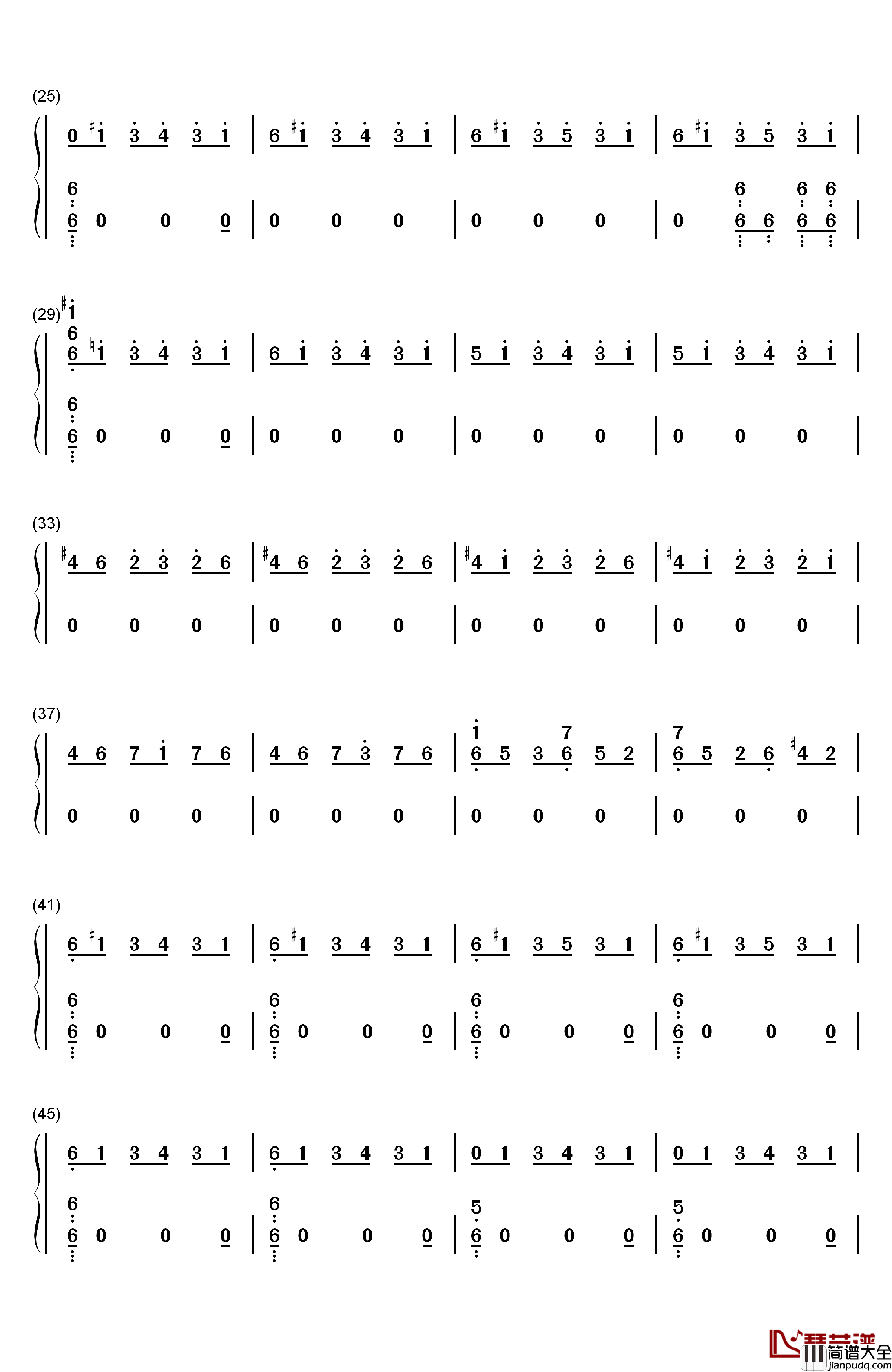 One_Strange_Rock钢琴简谱_数字双手_Zedd