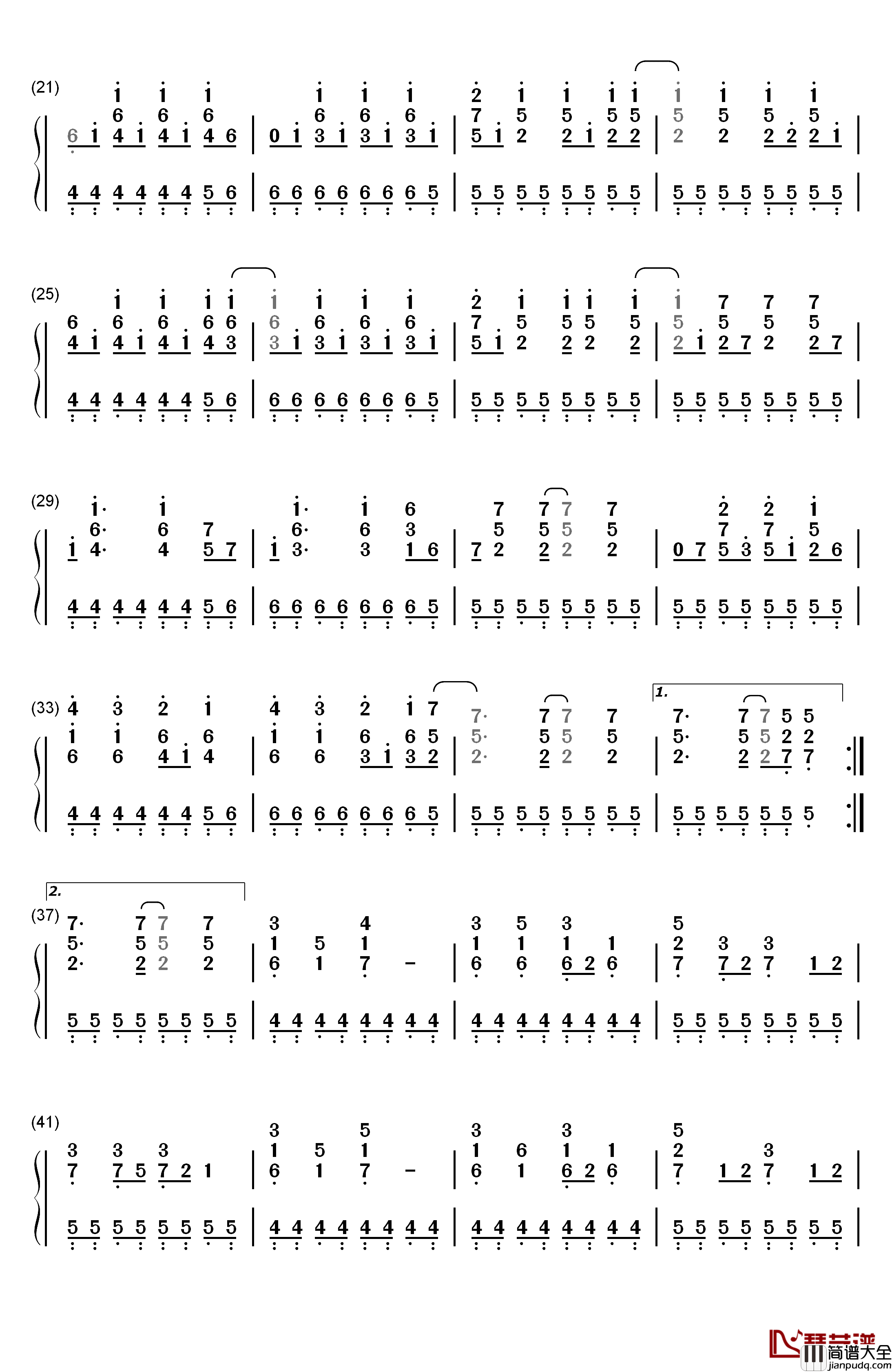 You_Love_Me钢琴简谱_数字双手_Kelly_Clarkson